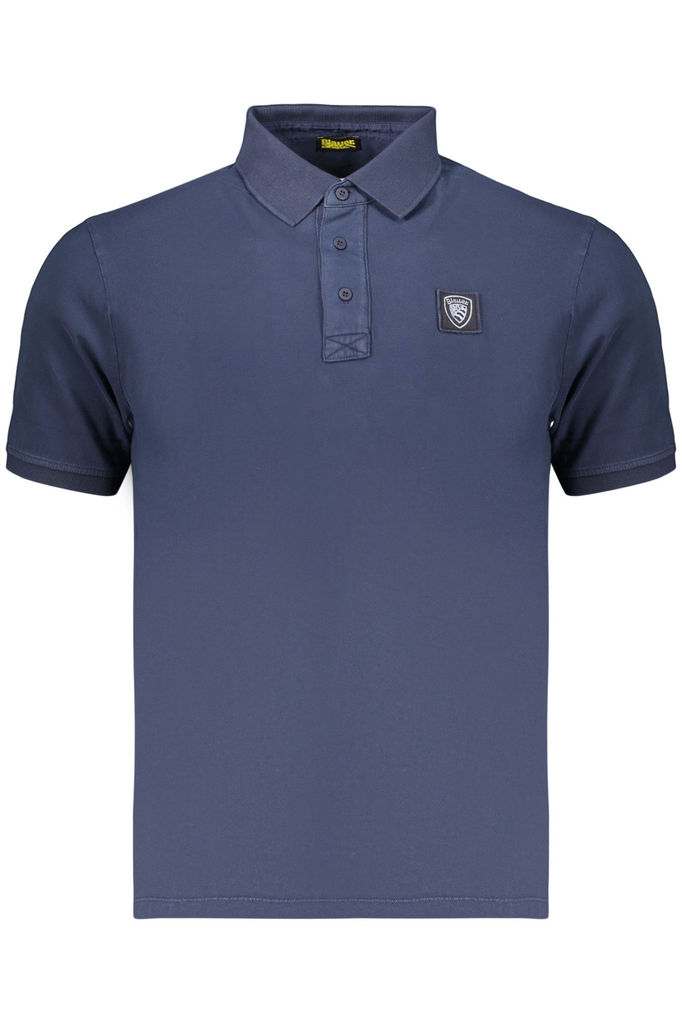 Blauer Poloshirt Herren Kurzarm-Polo Blau: Regular Fit mit