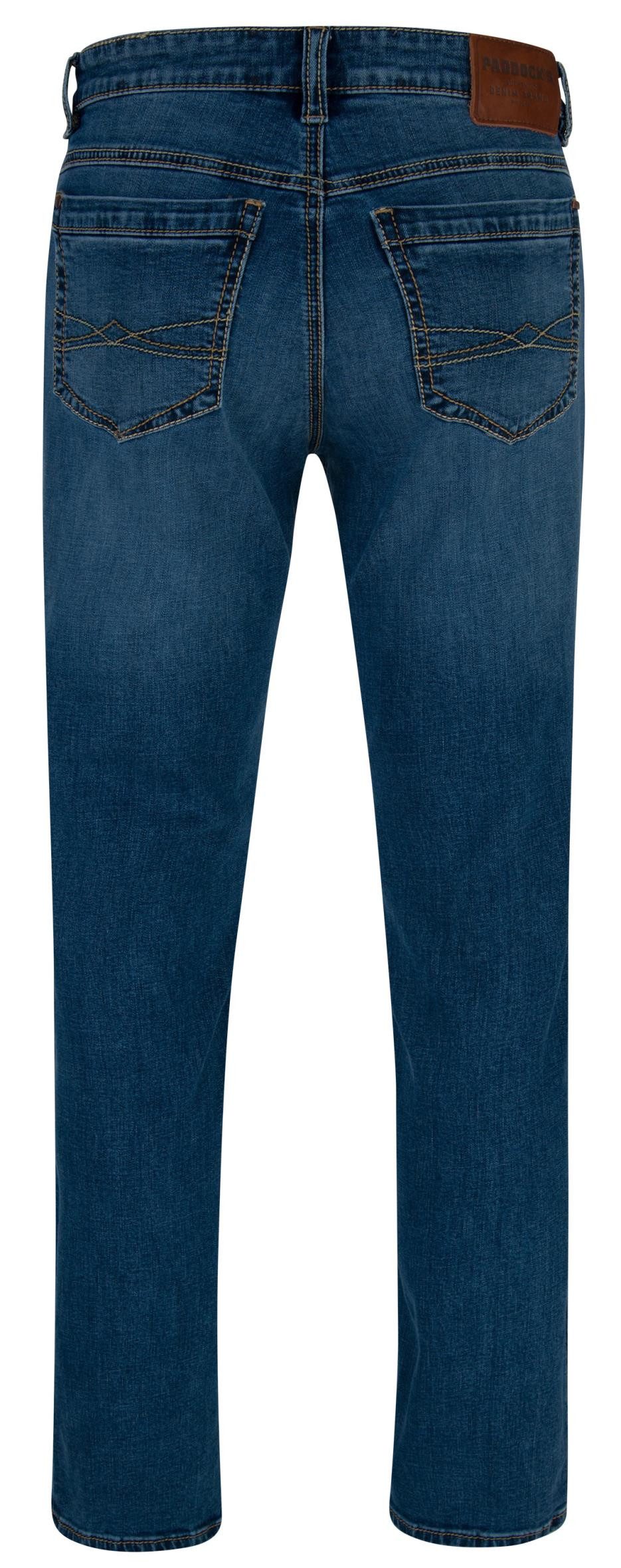 Paddock's 5-Pocket-Jeans PADDOCKS RANGER PIPE Saddle Stitch medium blue 801 günstig online kaufen