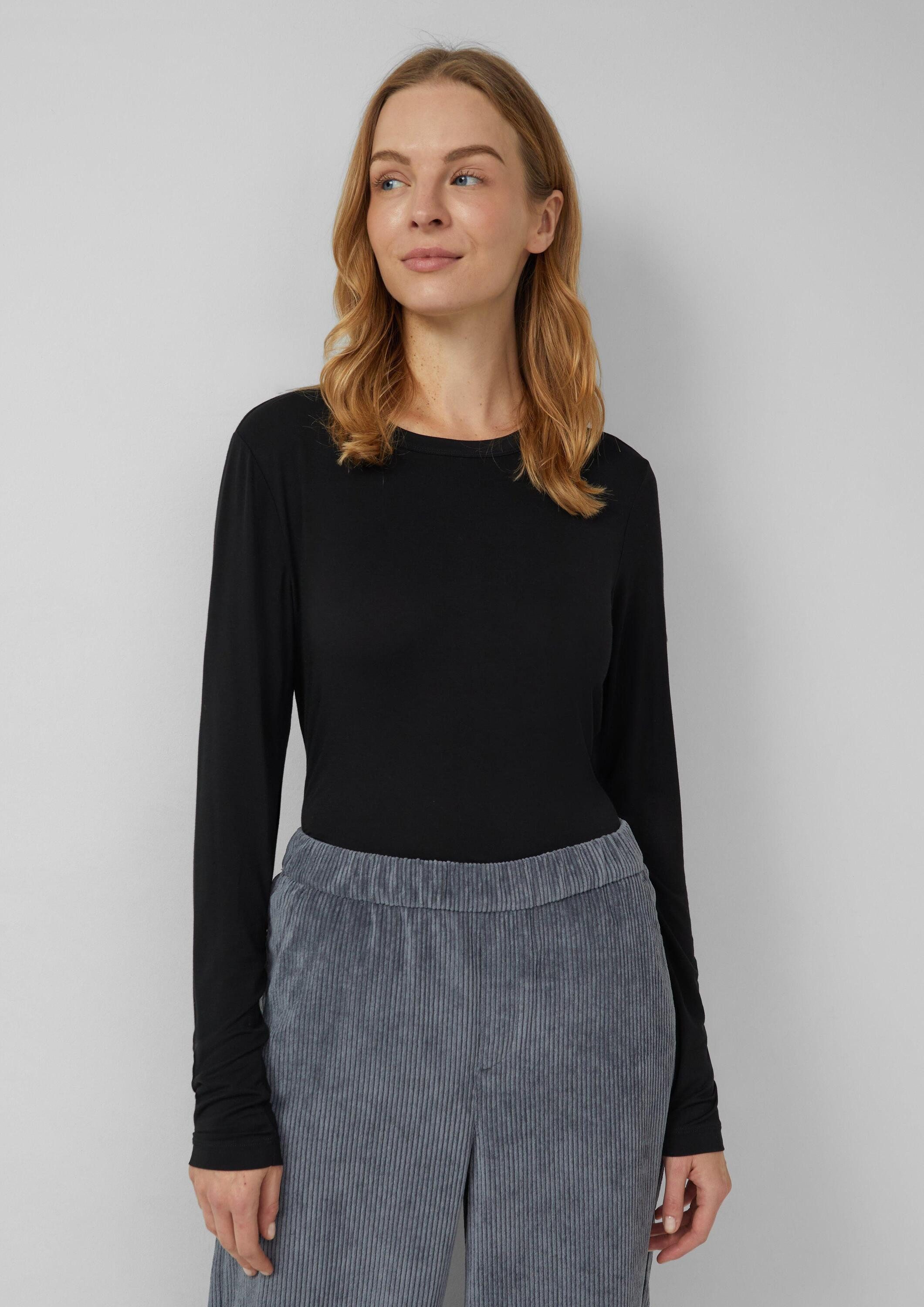 s.Oliver Langarmshirt T-Shirt Feines Longsleeve aus Viskosestretch im Slim günstig online kaufen