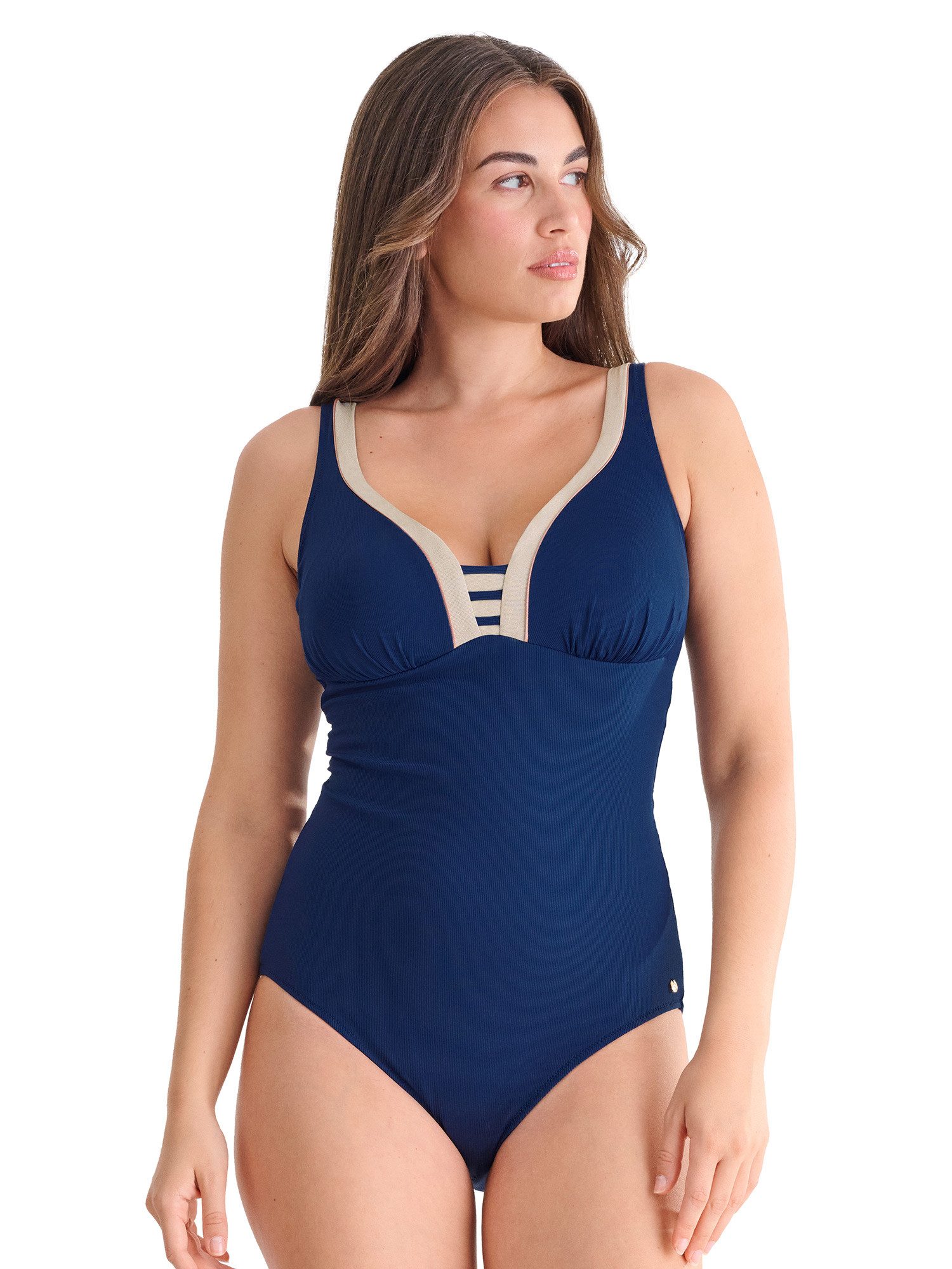 Lisca Badeanzug Badeanzug mit Schale Sydney (Stück, 1-St) vorgeformte Schalen-Cups, schöne Feinripp Optik