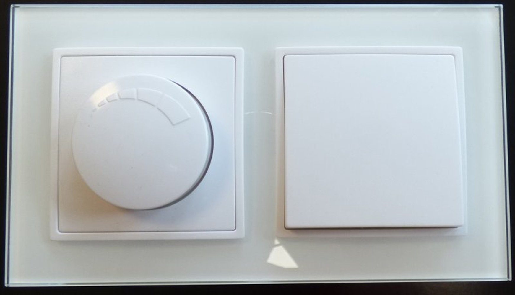 Schalter 7913 Abelka Nuovo weiß 1 x Wechsel Schalter 1 x Dimmer für Glühlampen
