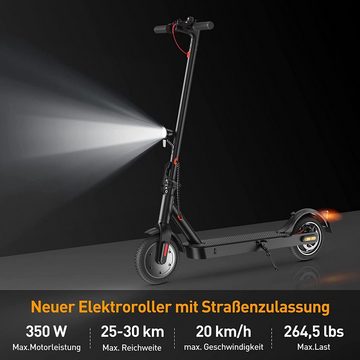 WILGOON E-Scooter Electric Scooter (DE) Faltbarer E-Scooter aus Luftfahrtaluminium, 350,00 W, 20,00 km/h, mit Straßenzulassung und App, lange Reichweite, duales Bremssystem