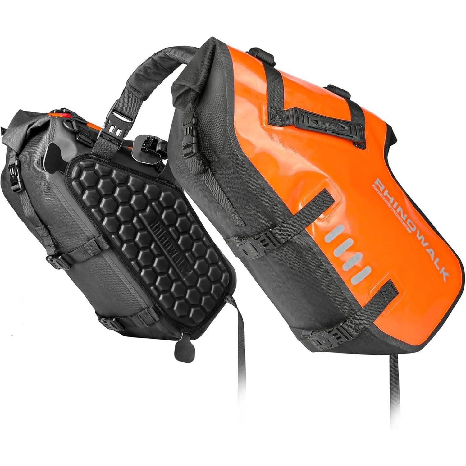 LuxusKollektion Roller-Gepäckträger Satteltasche Motorrad 28L Wasserdicht Seitentasche Orange 28l