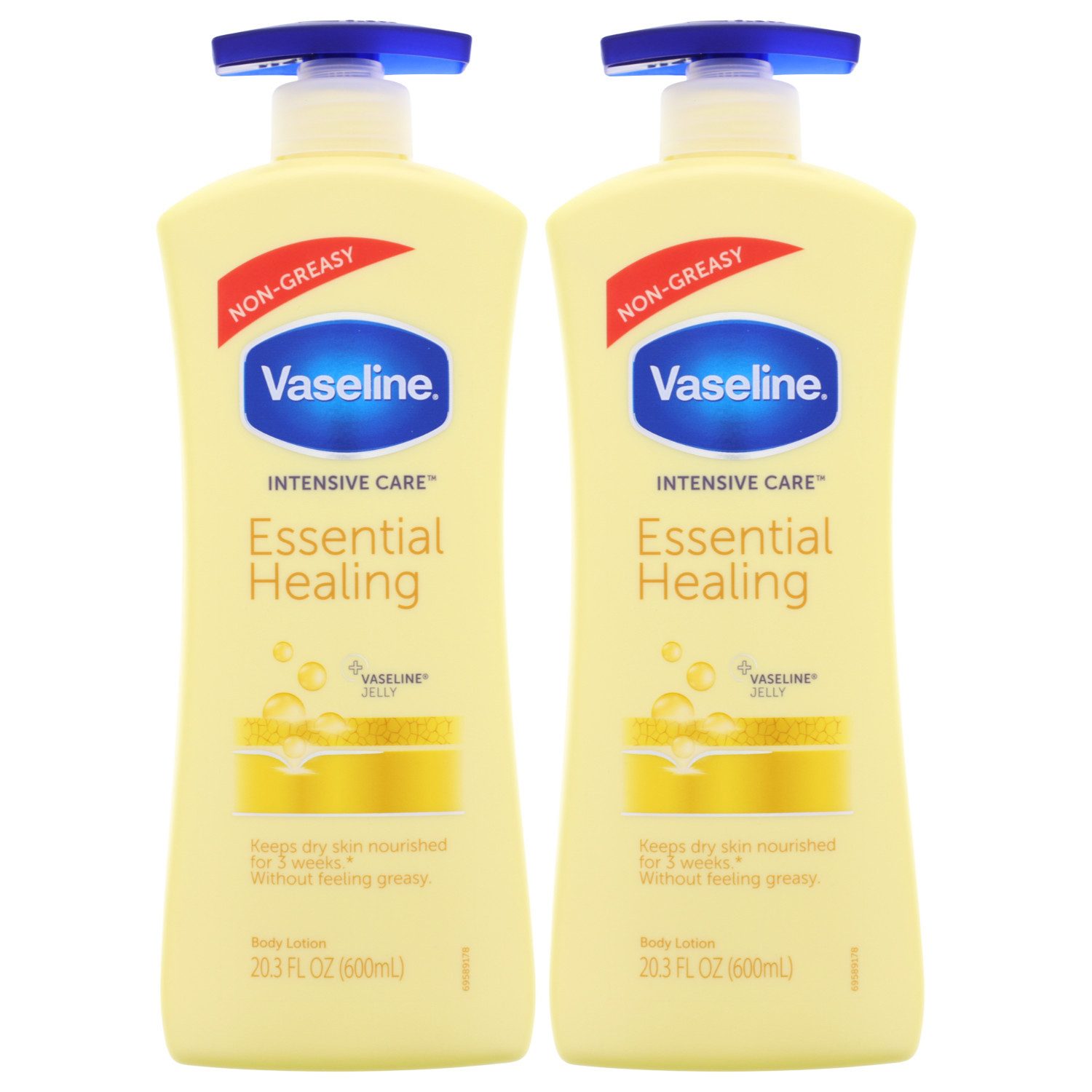 Vaseline Bodylotion 2x Vaseline Intensive Care Essential Healing Bodylotion je 600ml Feuch