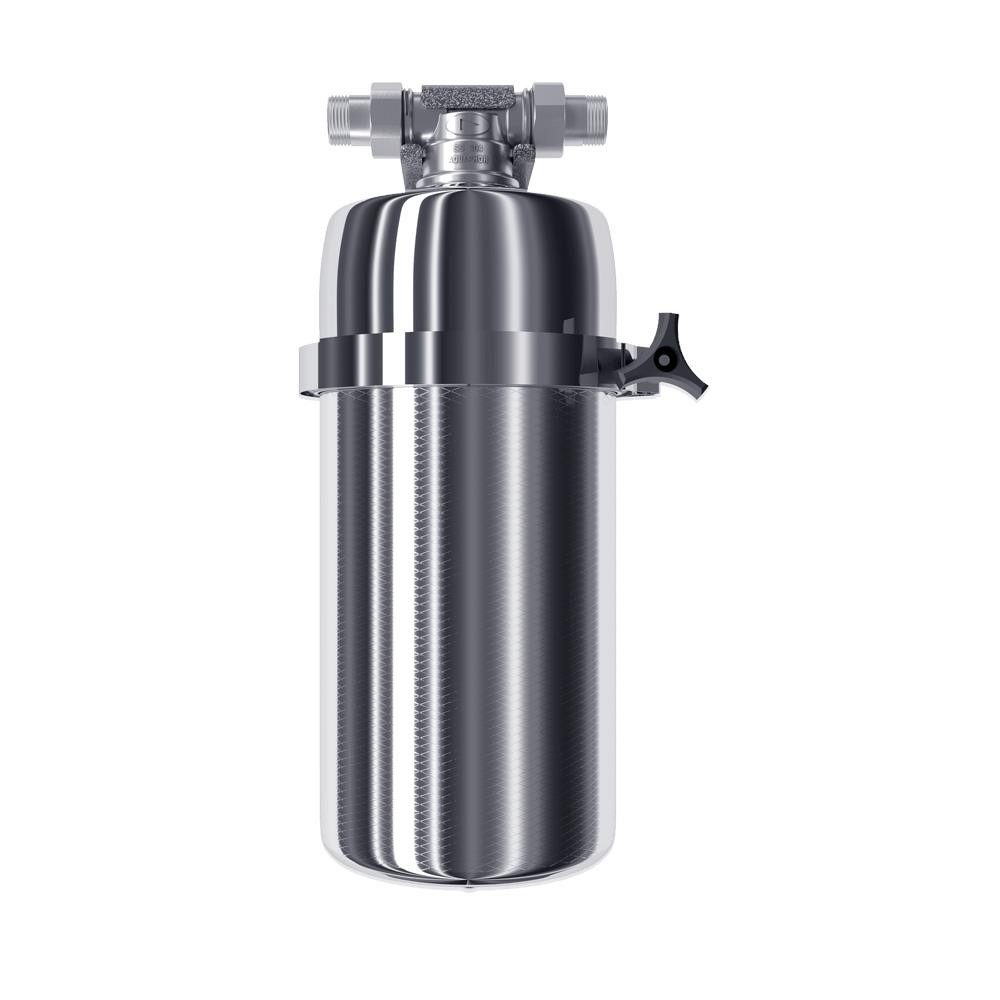 Aquintos Wasseraufbereitung Untertisch-Trinkwassersystem Viking Midi 300 Edelstahl-Filtergehäuse, 3/4"Außengewinde