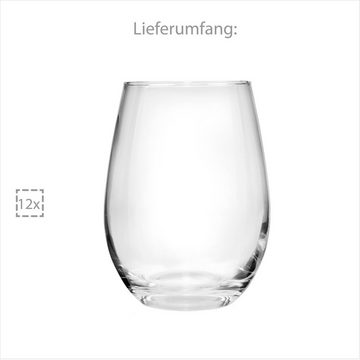 SÄNGER Gläser-Set Salto Trinkgläser Set, Glas, modernes Design, spülmaschinengeeignet, 600 ml