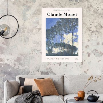 Posterlounge Wandfolie Claude Monet, Poplars at the River Epte, 1891, Wohnzimmer Modern Grafikdesign