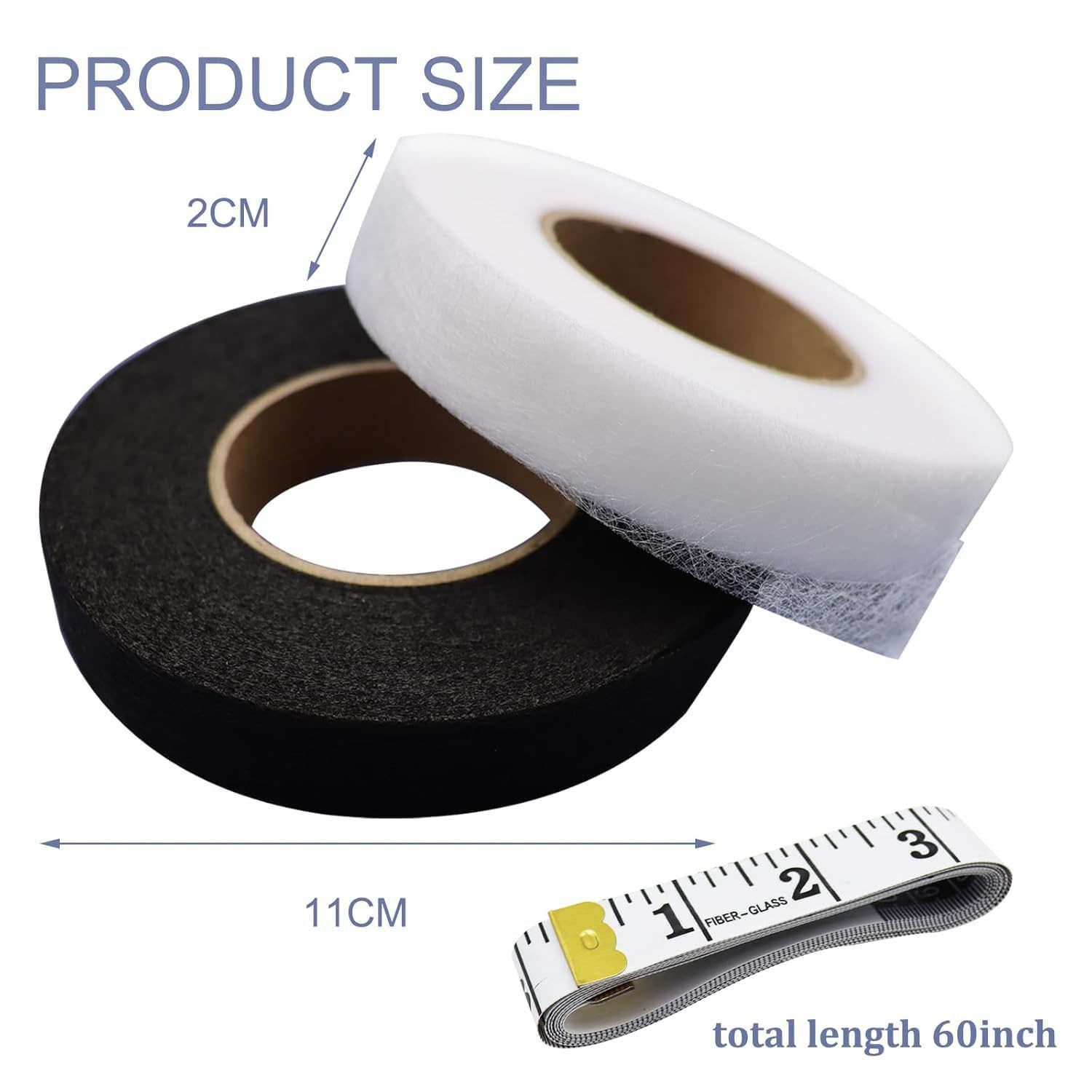 FELIXLEO Klebestreifen 2 Stück Saumband zum Aufbügeln waschbar 64 Meter/Rol günstig online kaufen