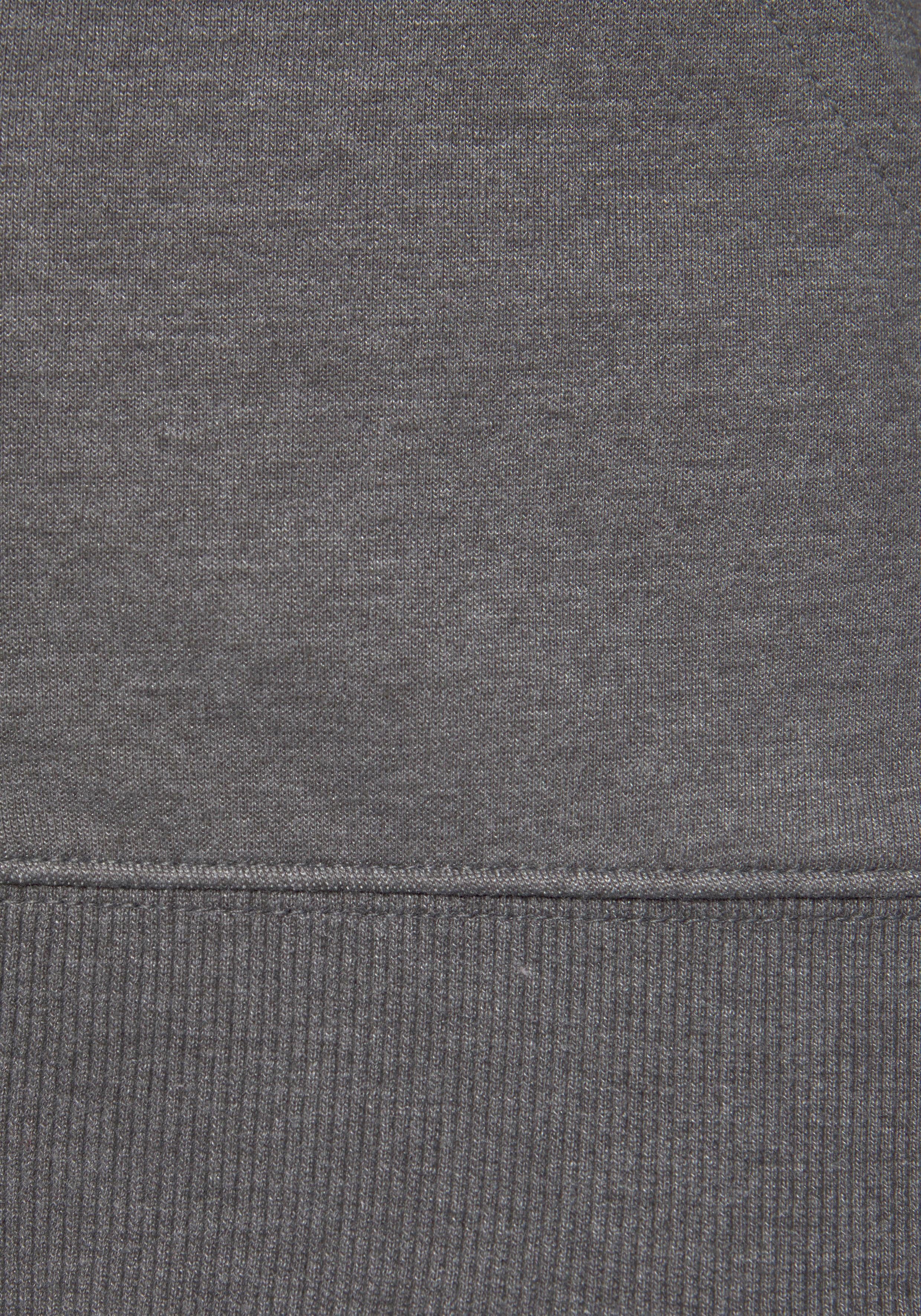 Bench. Loungewear Sweatjacke mit Seitenstreifen und Stehkragen, Loungewear