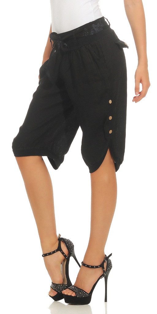 Mississhop Leinenhose Damen-Bermuda-Shorts aus 100 % günstig online kaufen