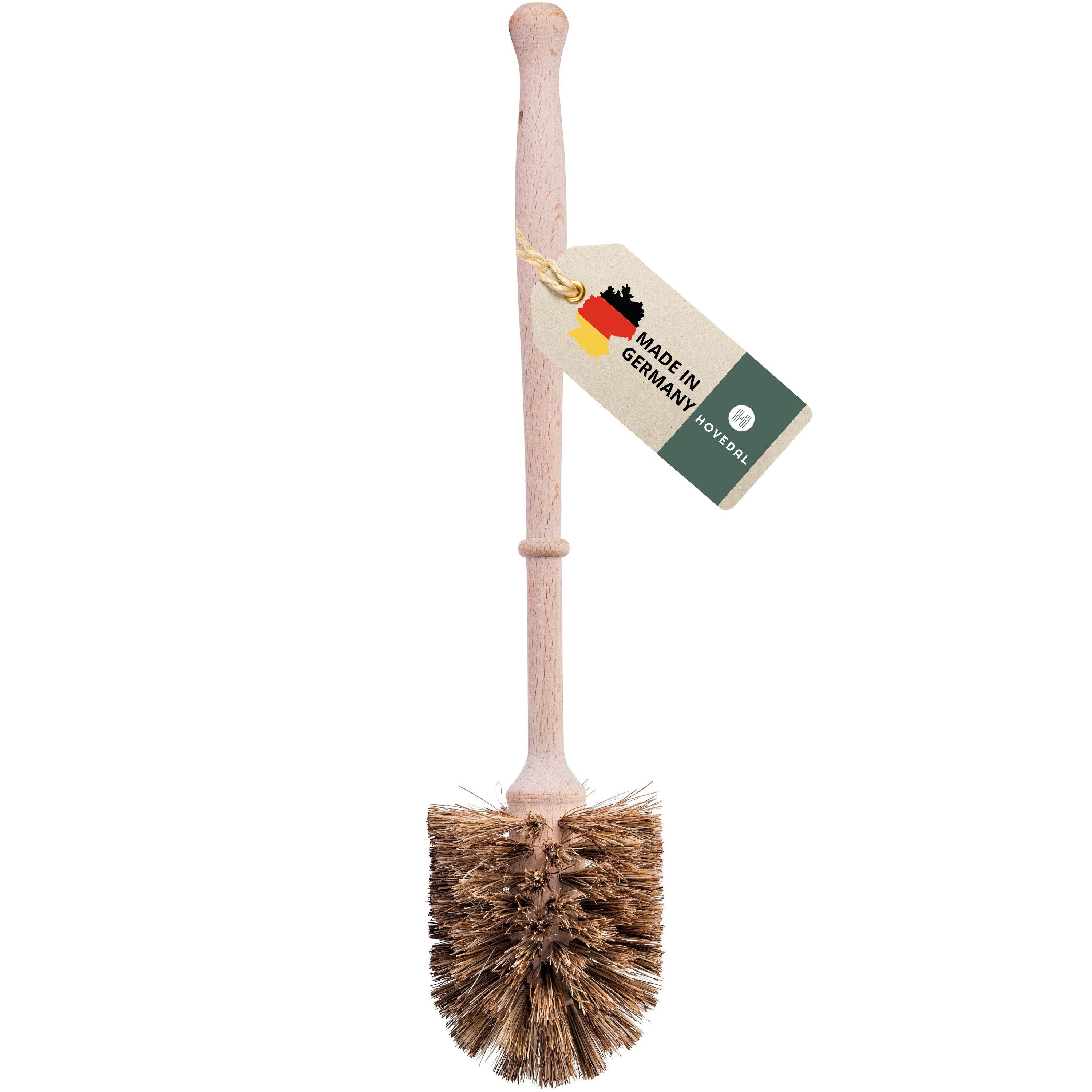 Hovedal WC-Reinigungsbürste Klobürste aus Holz und Naturfasern, Toilettenbürste, Klobürsten, (1-tlg), Bürsten zur WC Reinigung mit Naturfaser, Naturborsten und Holzgriff