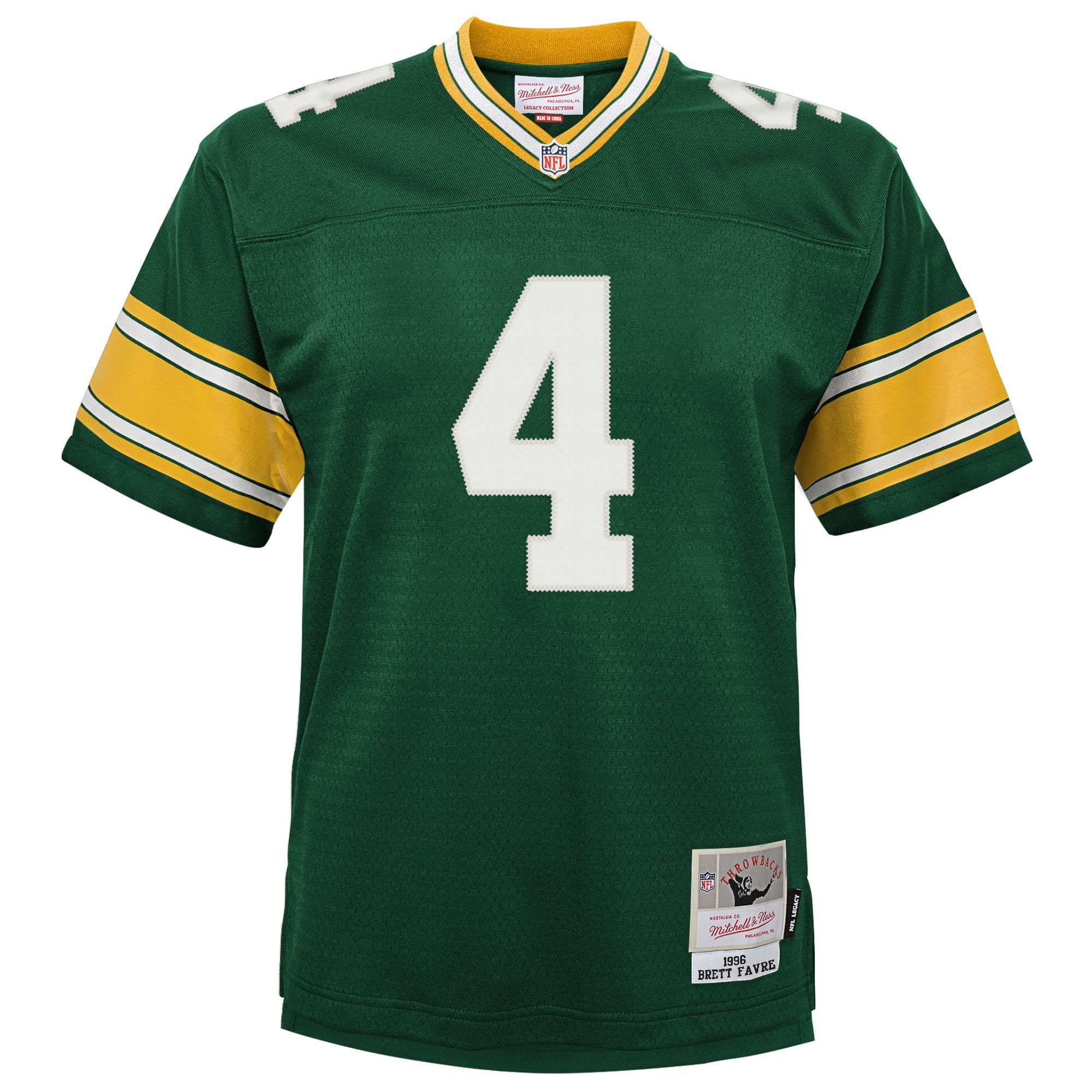 Print-Shirt Favre Mitchell Legacy Bay Brett Jersey Ness Packers Green &