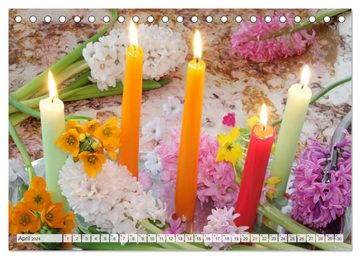 CALVENDO Wandkalender Kerzenlicht (Tischkalender 2024 DIN A5 quer), CALVENDO Monatskalender