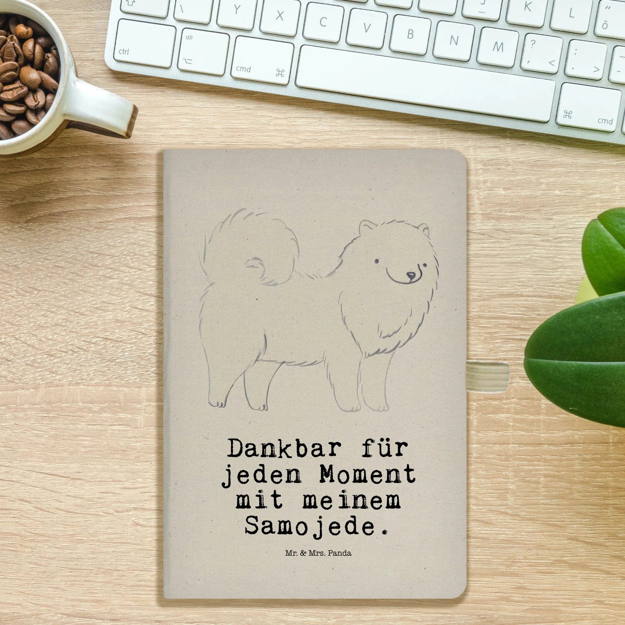 Thumbnail - Mr. & Mrs. Panda Notizbuch Samojede Moment - Transparent - Geschenk, Samojedenspitz, A5 Notizbuc Mr. & Mrs. Panda, Inspi...