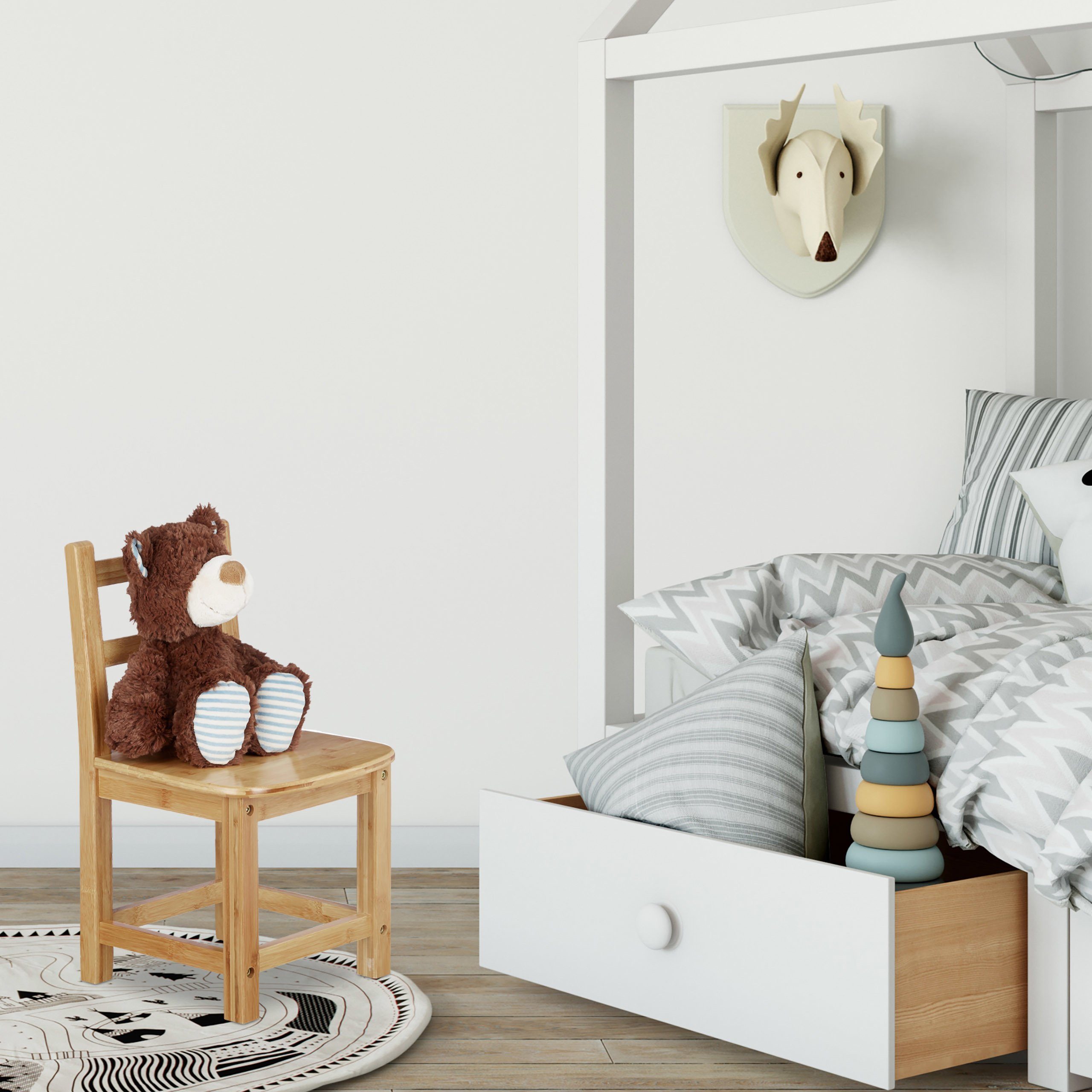 relaxdays Stuhl Kinderstuhl RUSTICO natur günstig online kaufen
