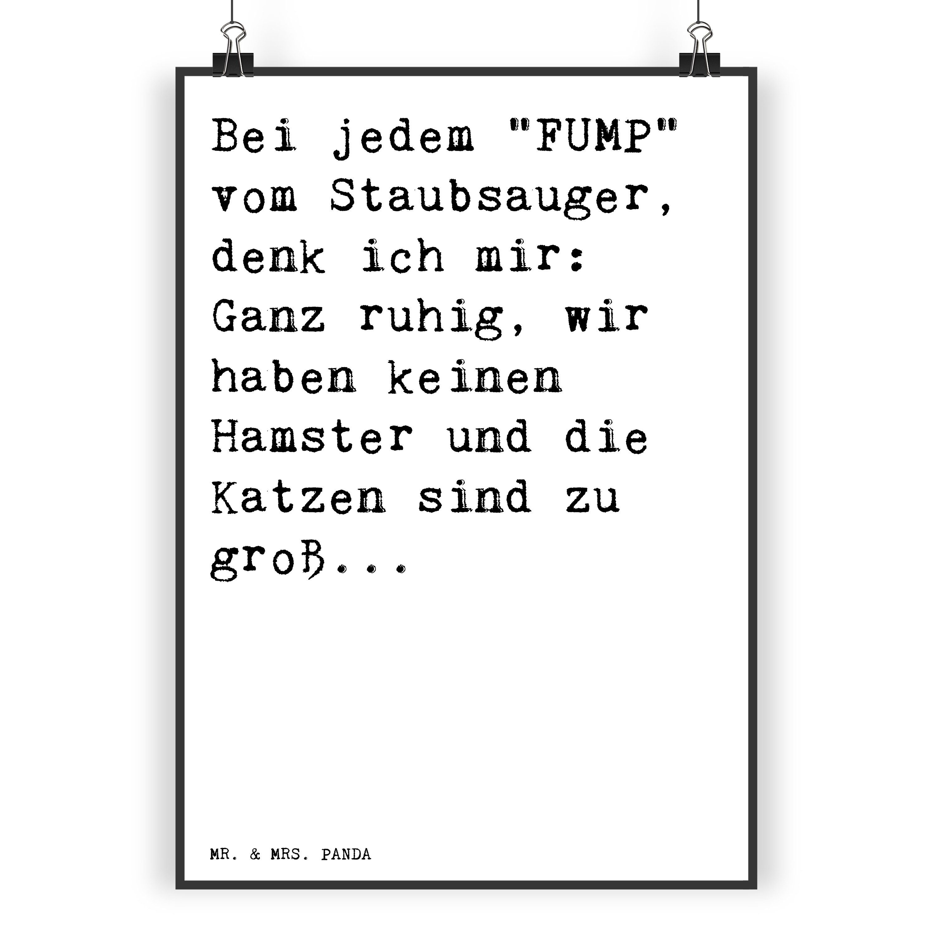 Mr. & Mrs. Panda Poster »Bei jedem "FLUB" vom... Weiß Geschenk