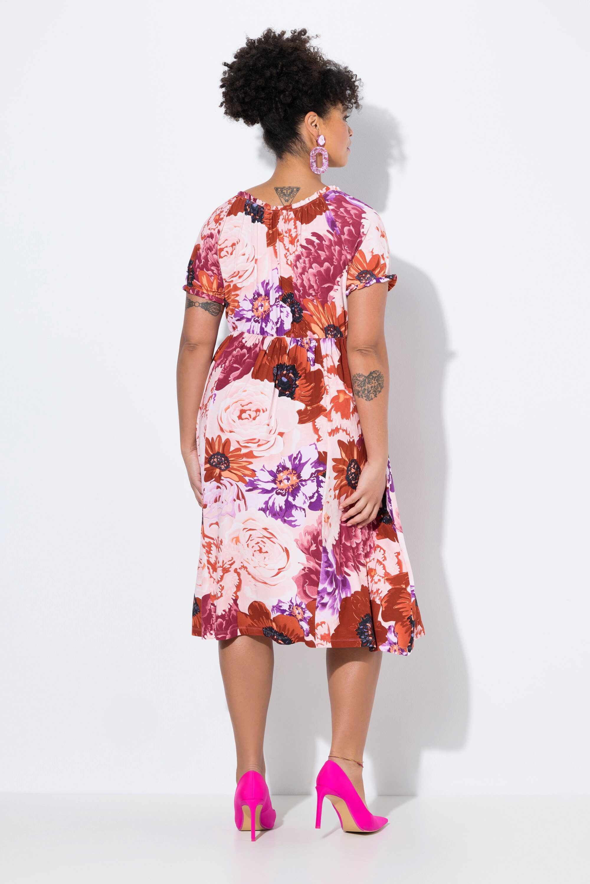 MIAMODA Jerseykleid Midi-Jerseykleid A-Linie Allover-Print