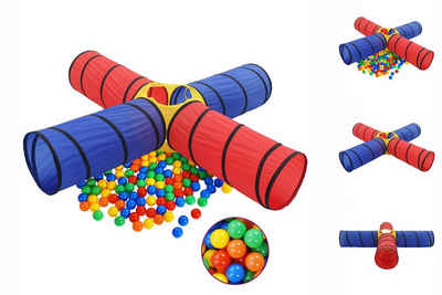 vidaXL Spielzelt Spieltunnel mit 250 Bällen Mehrfarbig