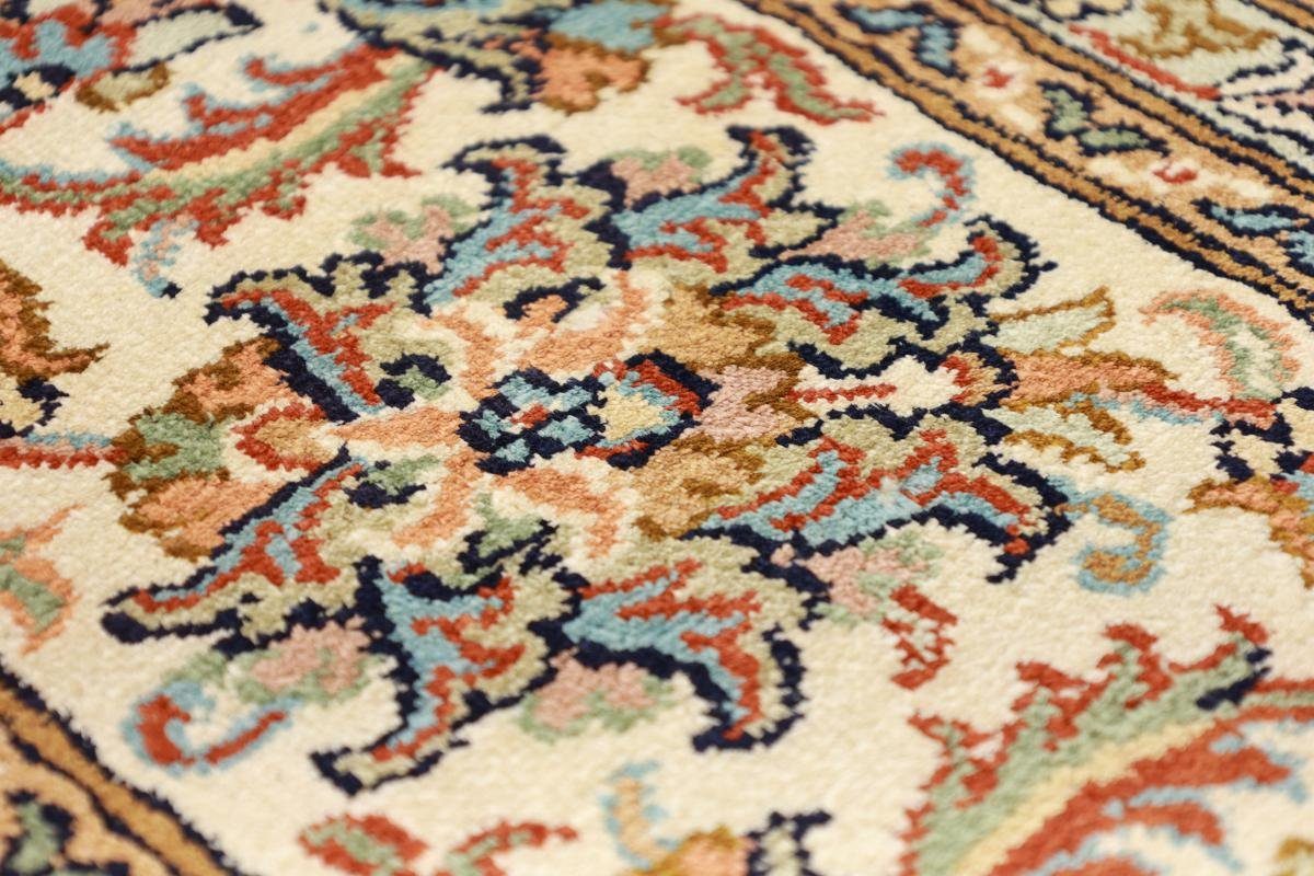 Orientteppich, Nain 4 mm Handgeknüpfter rechteckig, Seidenteppich Kaschmir Trading, Höhe: 212x298 Seide
