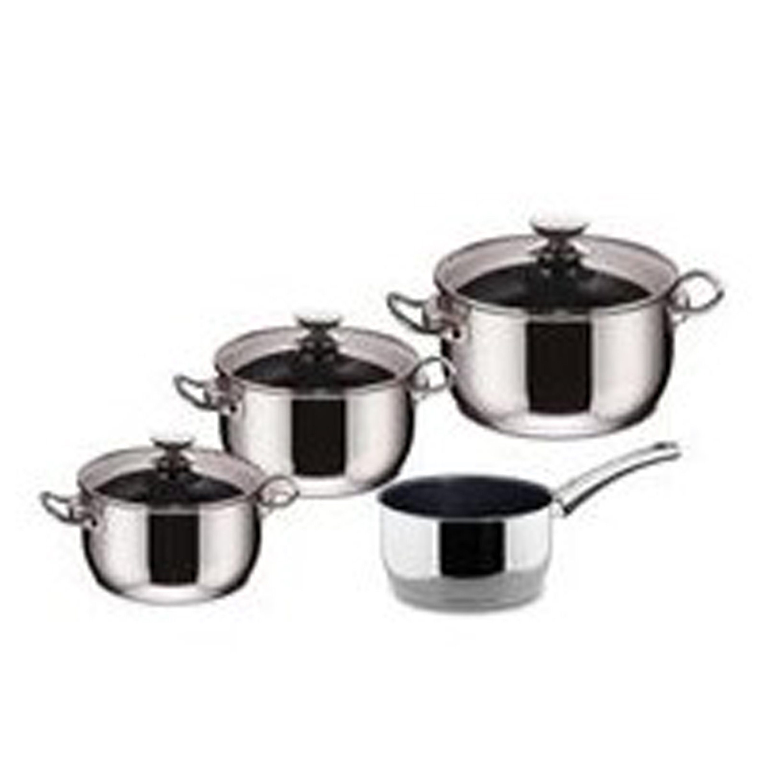 Berndes Topf-Set mit Glasdeckel und Stieltopf INJOY SPECIAL EDITION, (7-tlg), Induktionsgeeignet