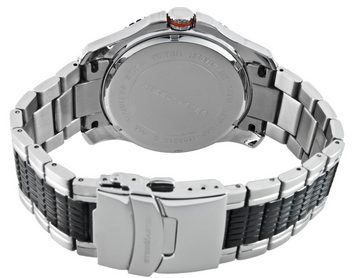 Steelmaster Quarzuhr Kostbare Armbanduhr mit Leuchtanzeige und Stoppuhr