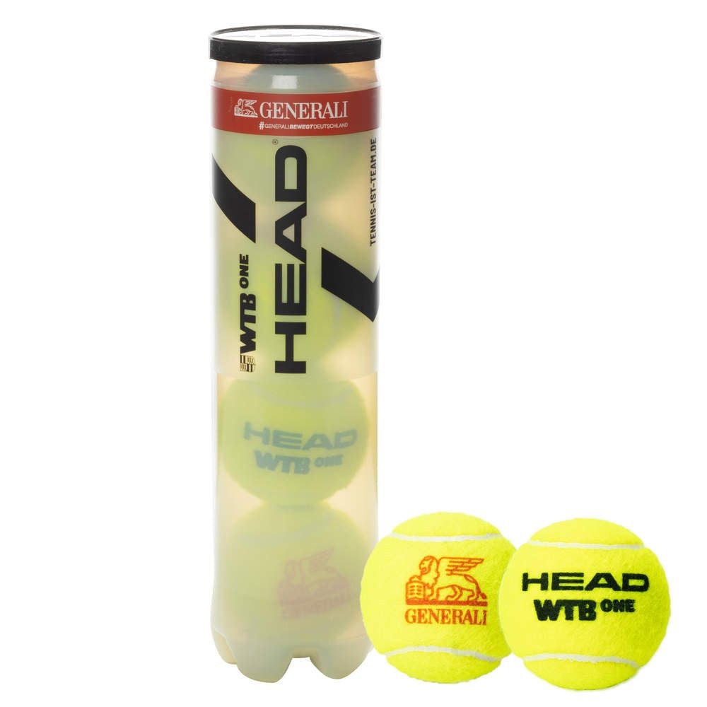 Head Tennisball Premium WTB One - offizieller Ball des WTB - Dose 4er