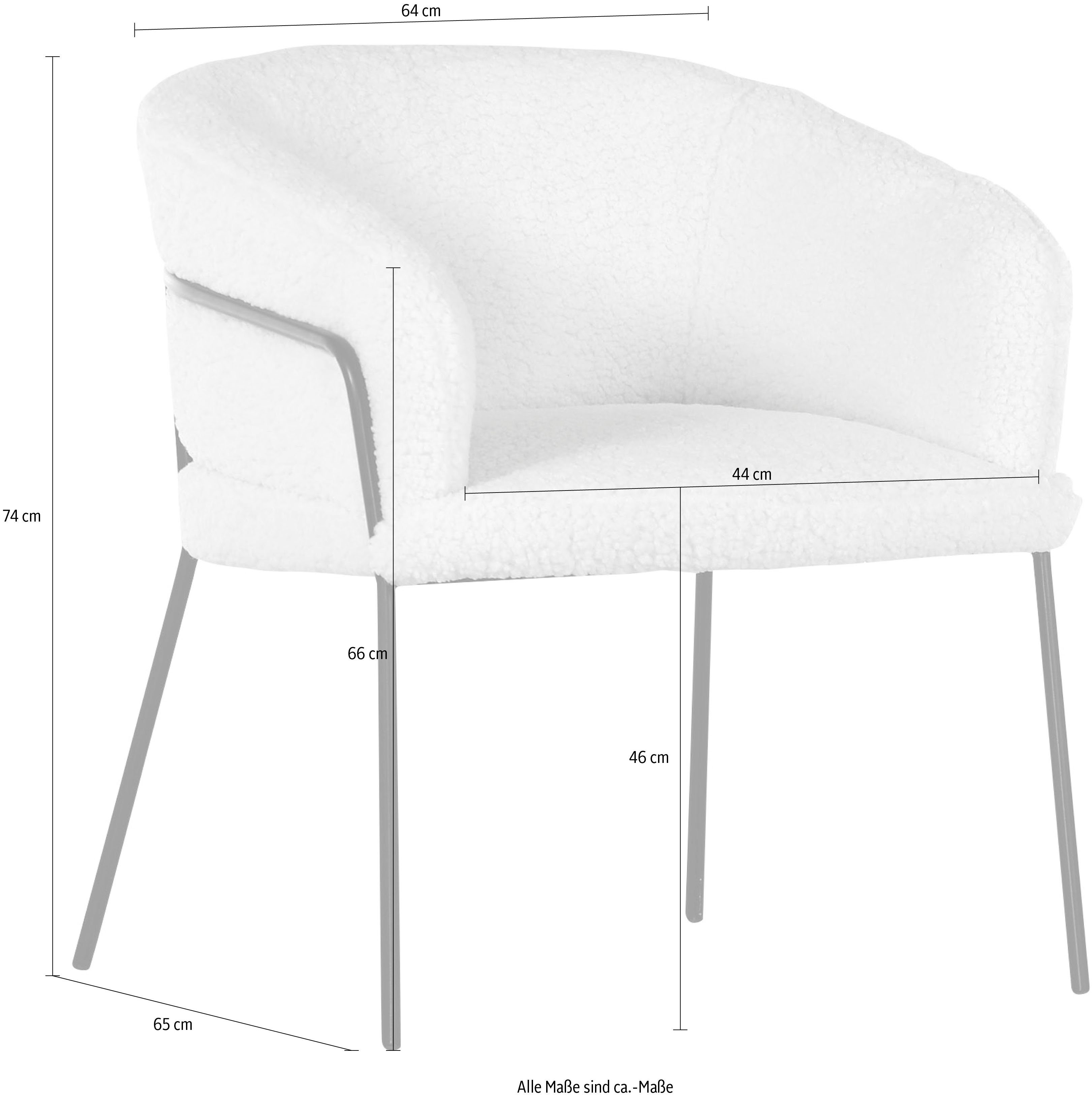 Gutmann Factory Sessel Winchester, mit modernem Teddyfell Bezug