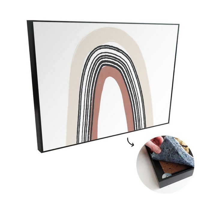MuchoWow Akustikplatte Regenbogen - Pastell - Design (1-St) Wandverkleidung gegen Akustik Moderne Gemälden Bild Malerei