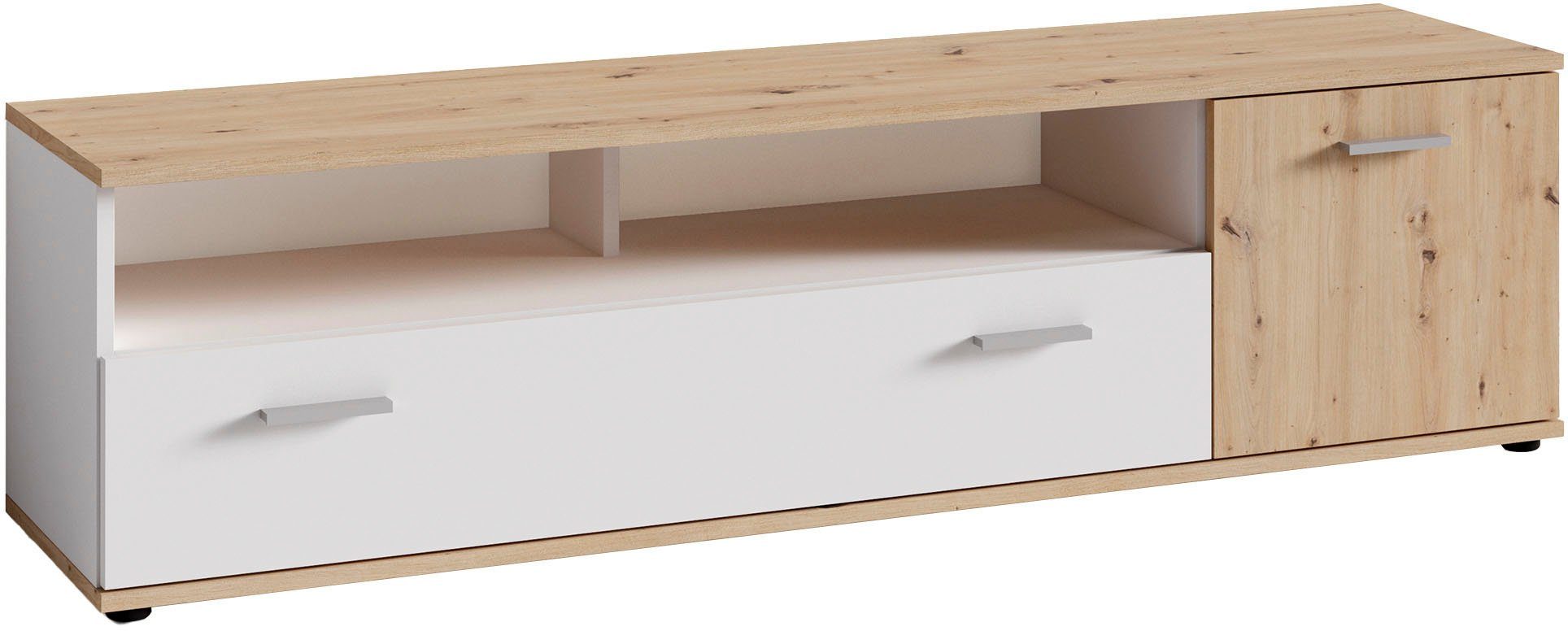 Homexperts TV-Board Justus, Breite ca. 150 cm Holzoptik/weiss | Holzoptik