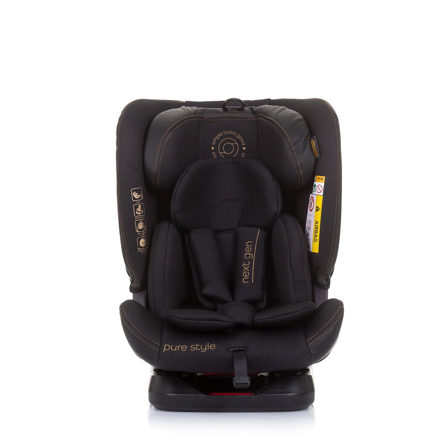 schwarz Isofix (40 150 cm) - bis: kg, Gen, Autokindersitz 360° i-Size Kindersitz Next 36 Chipolino drehbar Reboard