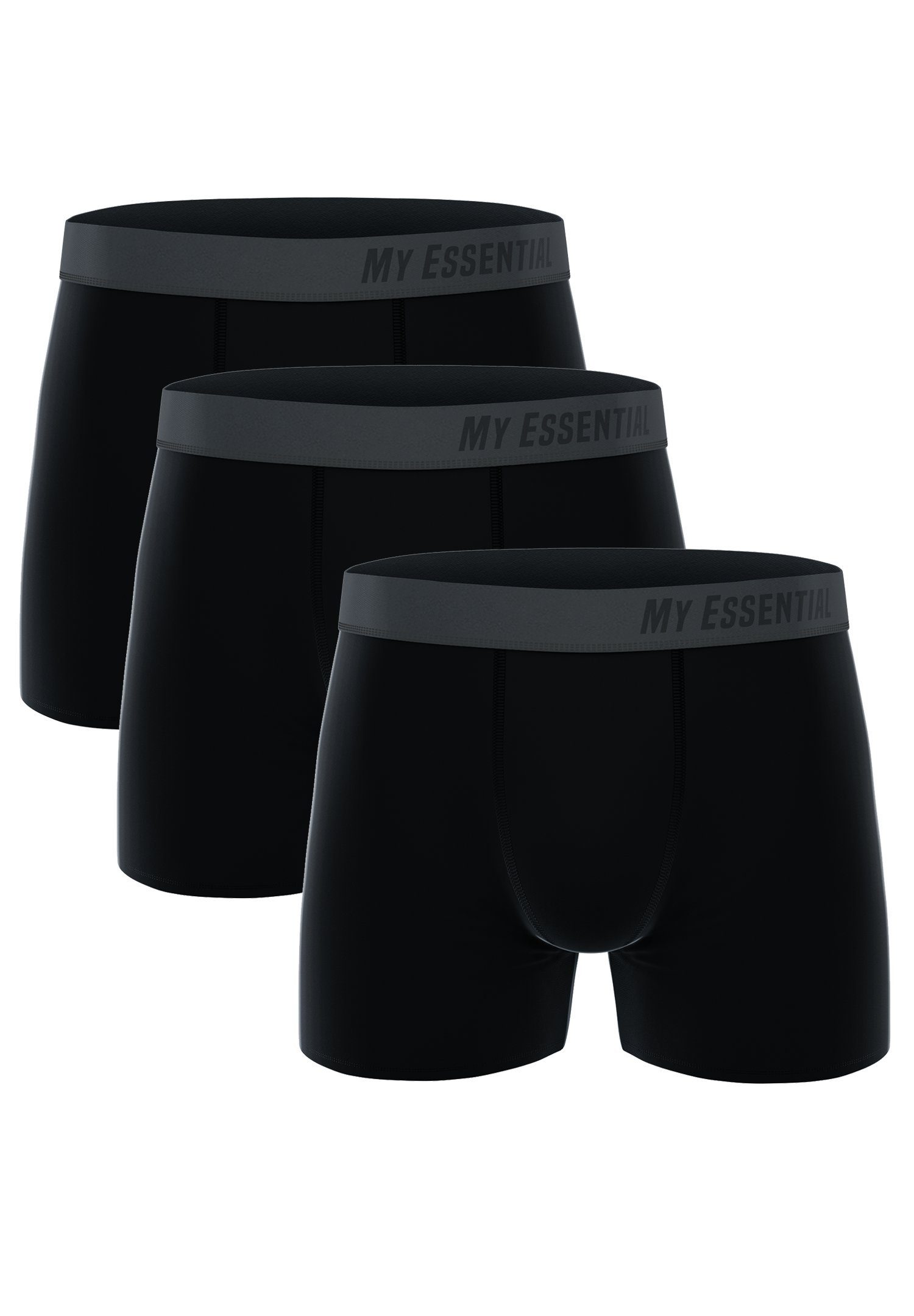 My Essential Clothing Boxershorts My Essential 3 Pack Boxers Cotton Bio (Spar-Pack, 3-St., 3er-Pack) Black