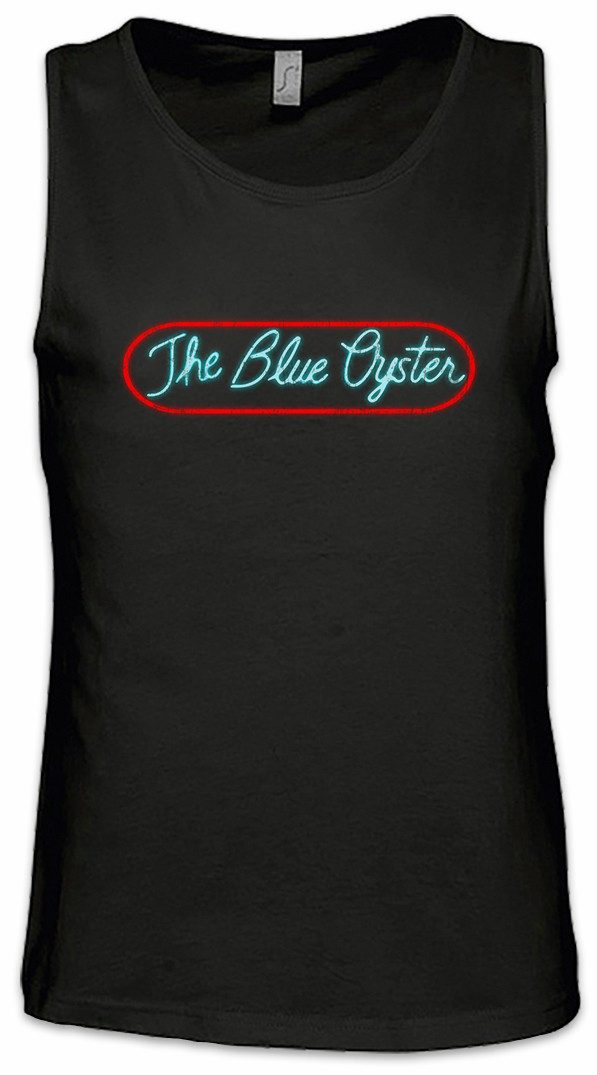 Urban Backwoods Tanktop The Blue Oyster Ärmelloses T-Shirt Police The Tavern Roadhouse Club Symbol Neon Logo Schild