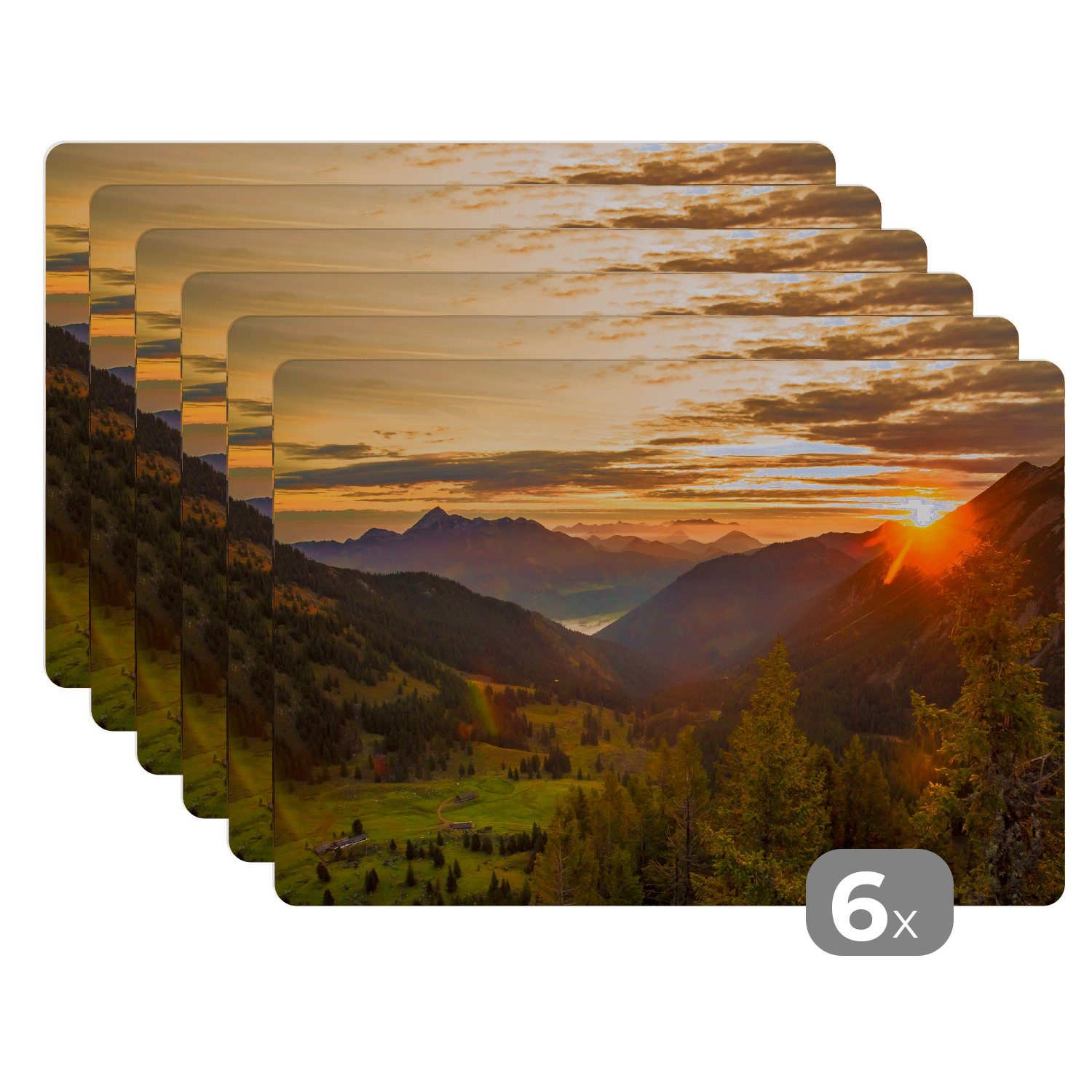 Platzset Alpen - Berg - Sonne