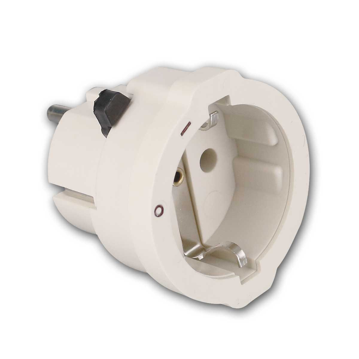 GEBRO Verlag Euroflachstecker Unterbrecherstecker mit Schiebe-Schalter, 230V/16A