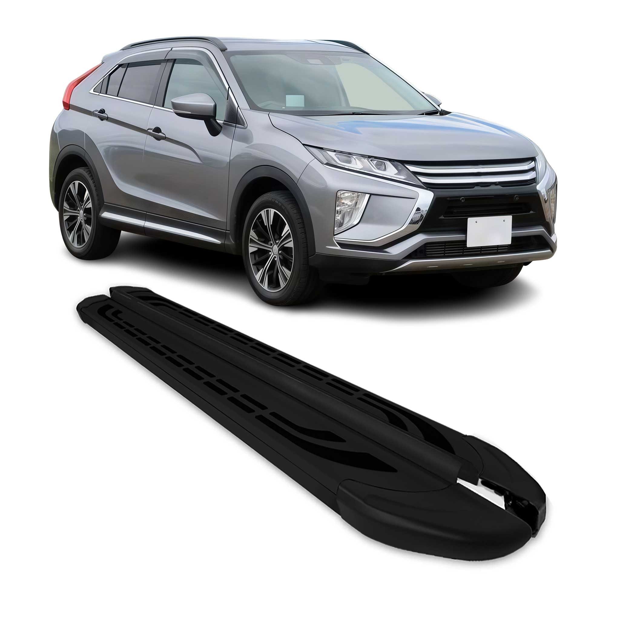 OMAC Kfz-Schmutzfänger Trittbretter für Mitsubishi Eclipse Cross 2017-2025 Alu, 2-tlg., Rutschfest, Haltbar, Aerodynamik