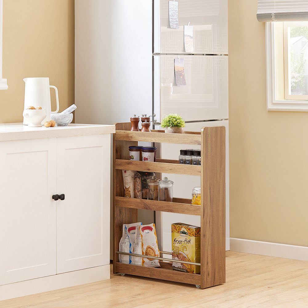 SoBuy Küchenregal NSR01, Servierwagen mit Rollen, Rollcontainer Aufbewahrun günstig online kaufen