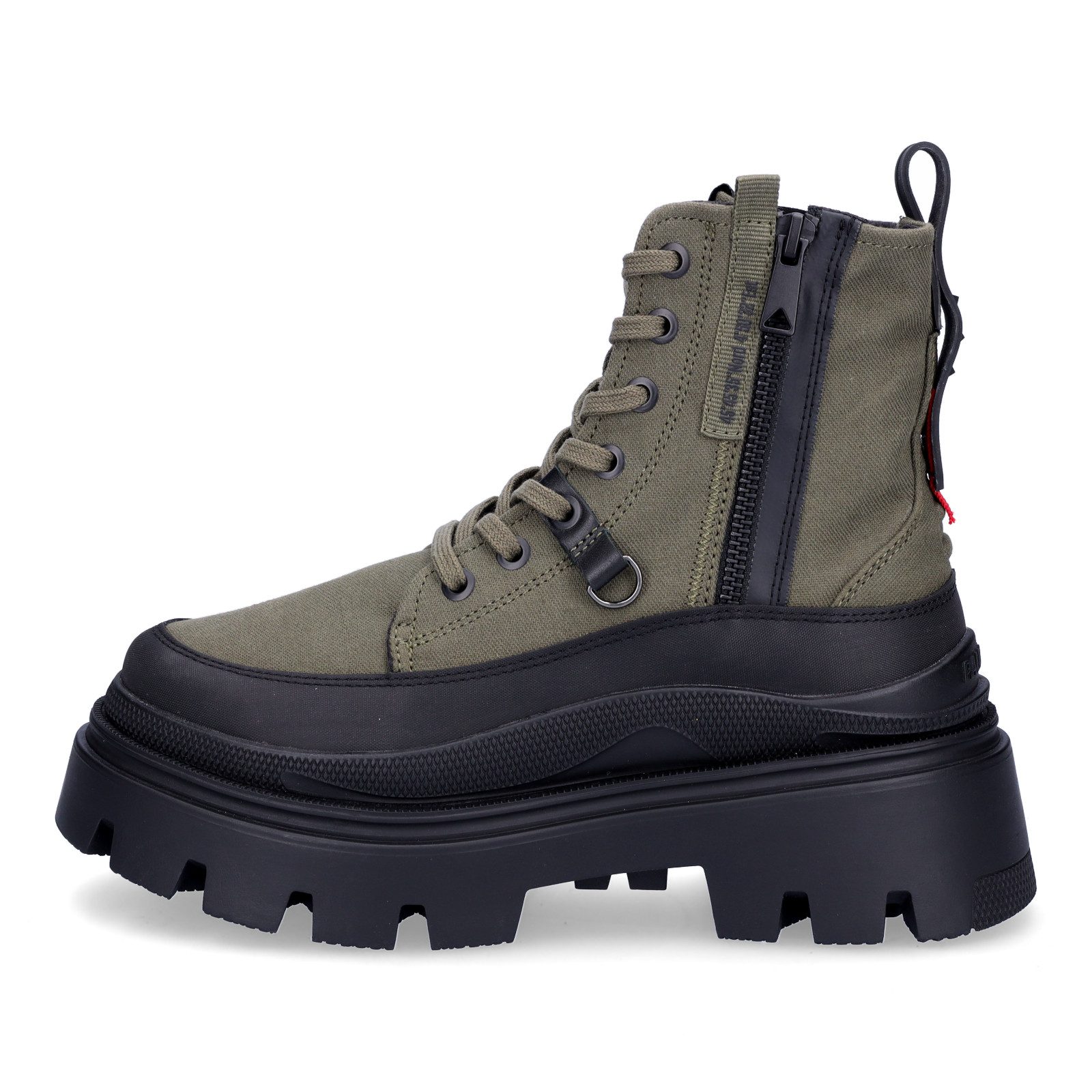 Palladium Palladium Damen Schnürboot Pallasquad Zip Tx olivegrün Schnürboots