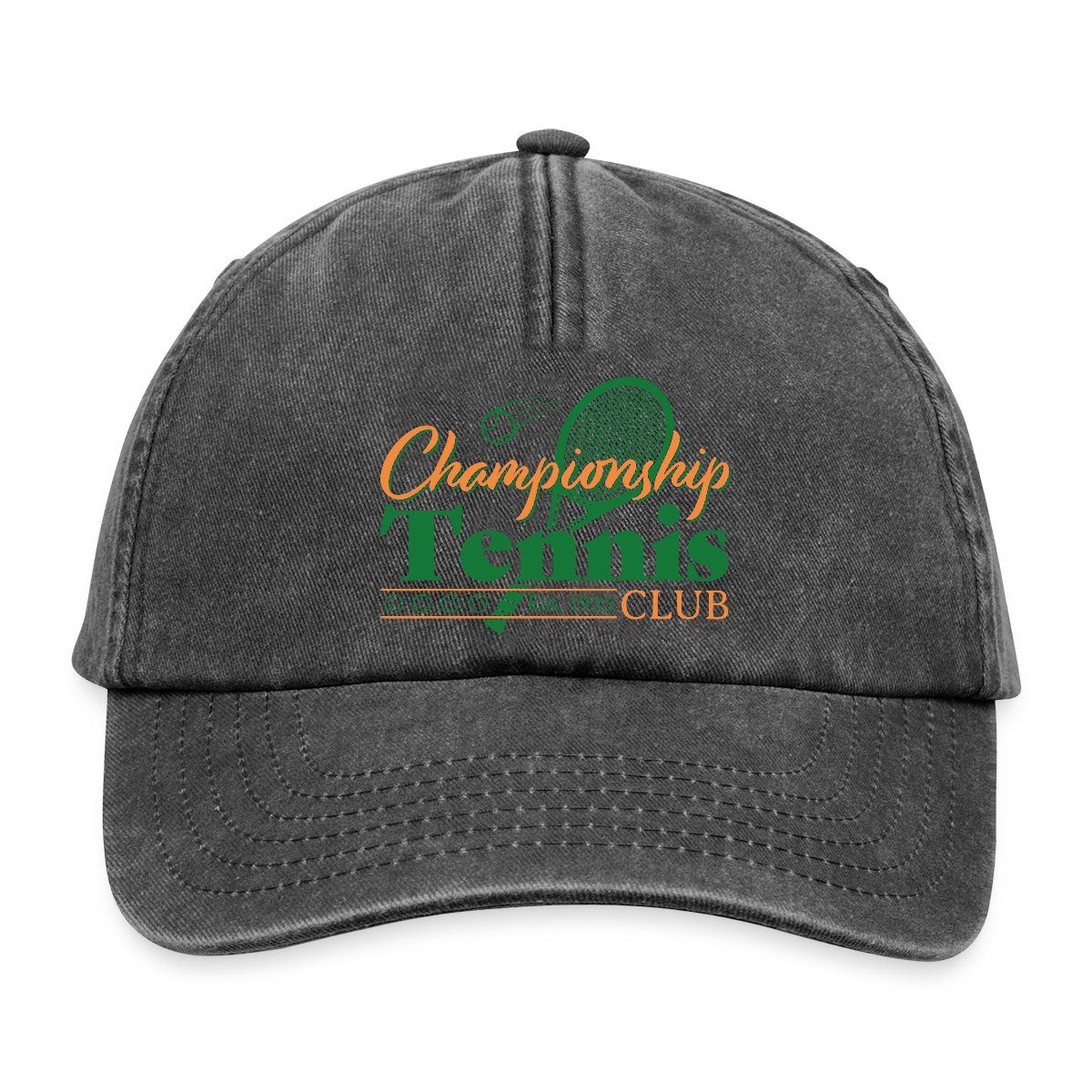Spreadshirt Baseball Cap Championship Tennis Club Retro Print Geschenk Vintage Cap (1-St)