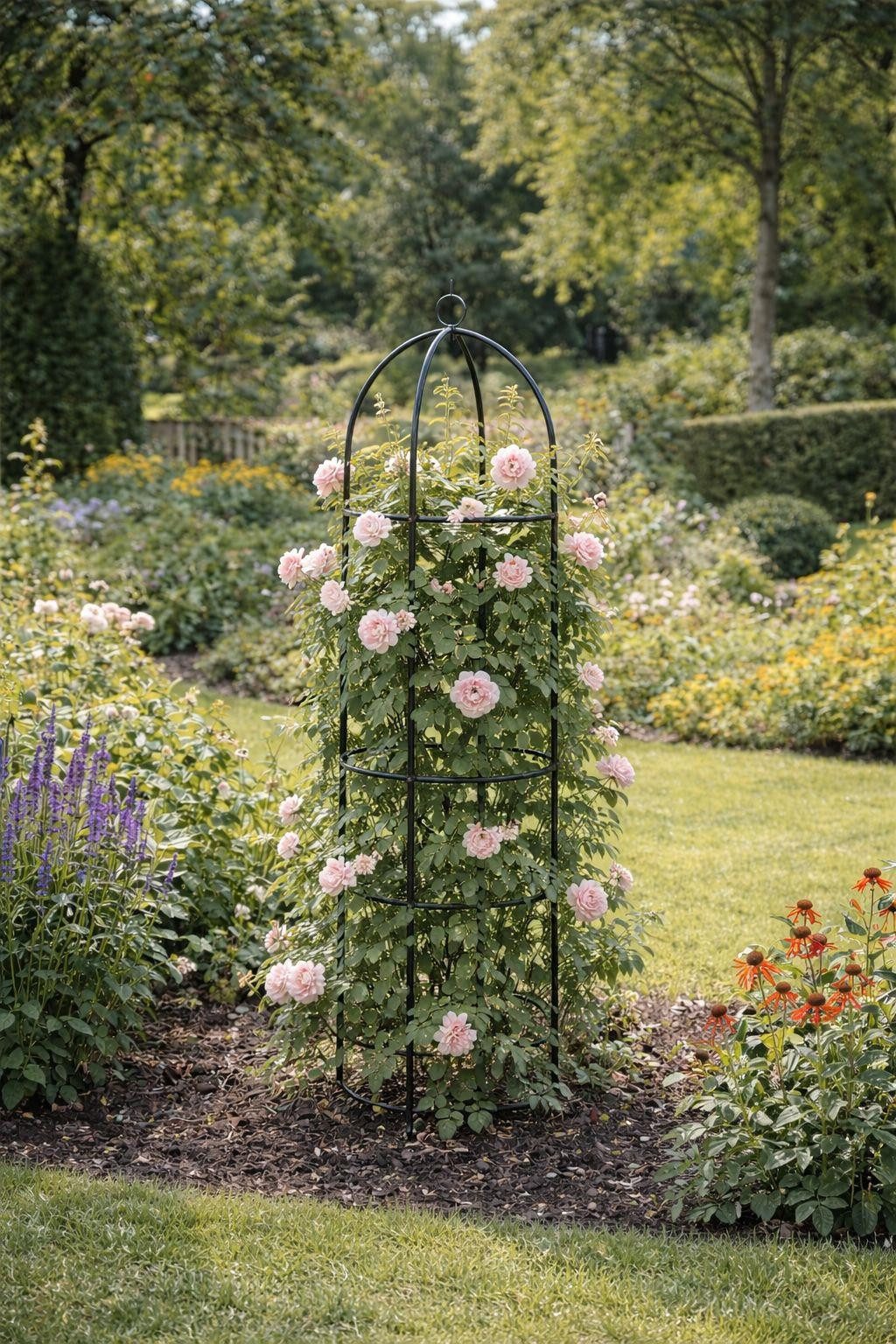 ESTEXO Rankgitter Rankhilfe Ranksäule 150 cm Rankturm Rankobelisk Rosenturm Rankgestel
