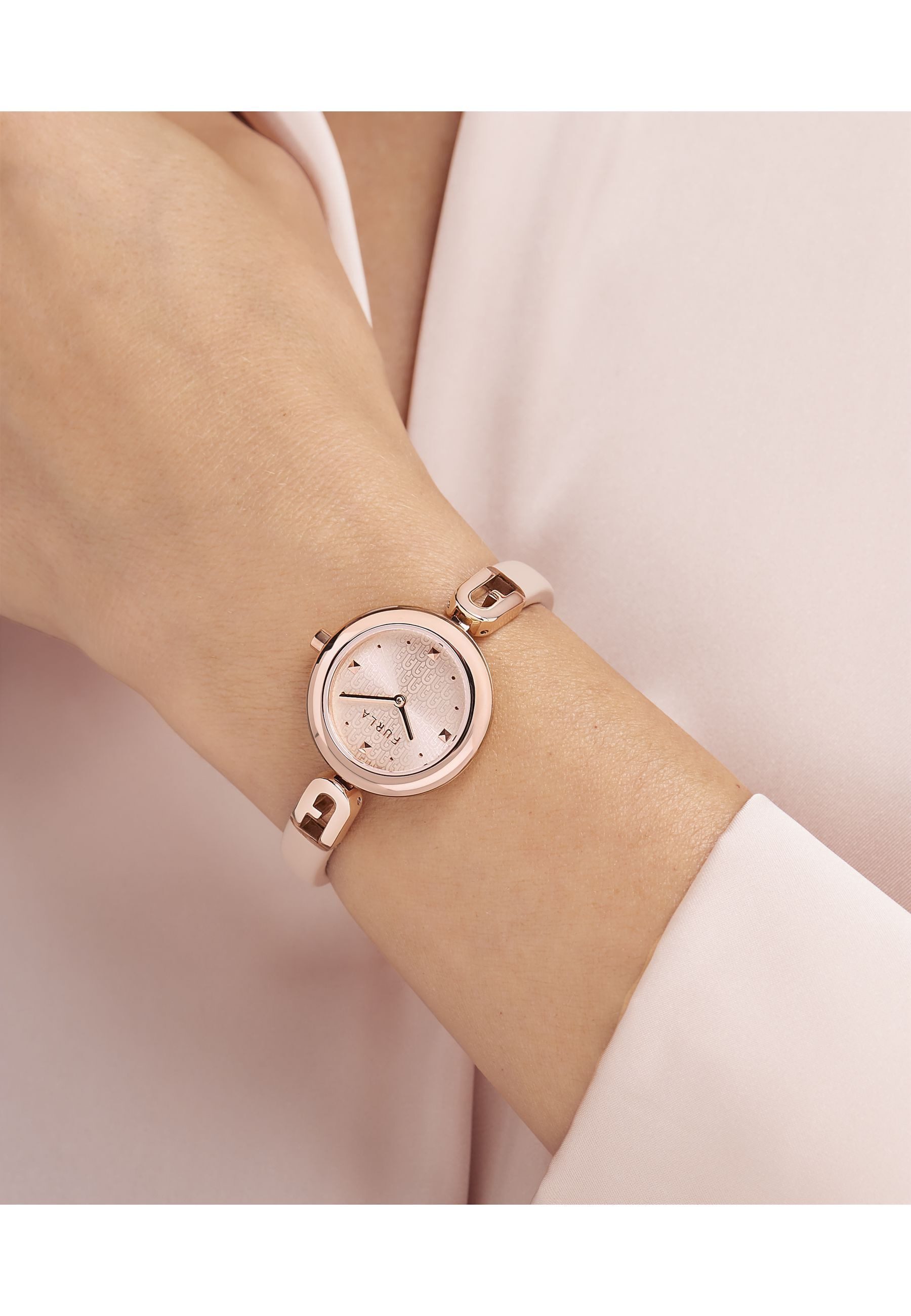 Furla Quarzuhr FURLA BANGLE LEATHER, (1-tlg., Not a set – not applicable to this product), Quarz-Analoguhr