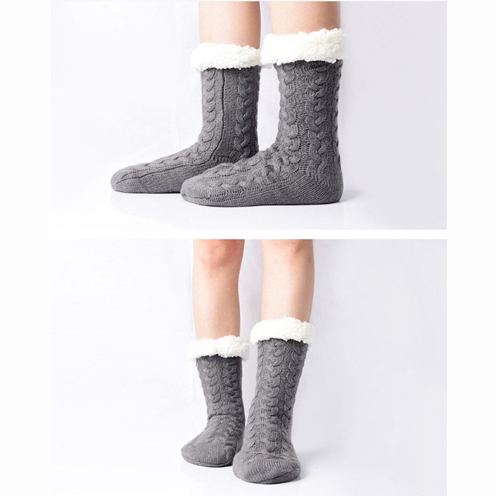 Cachito Kuschelsocken Wintersocken Stoppersocken Weihnachtssocken Haussocken (mit Fleece Futter und ABS Anti-Rutsch-Socken Noppen) Für Herren und Damen