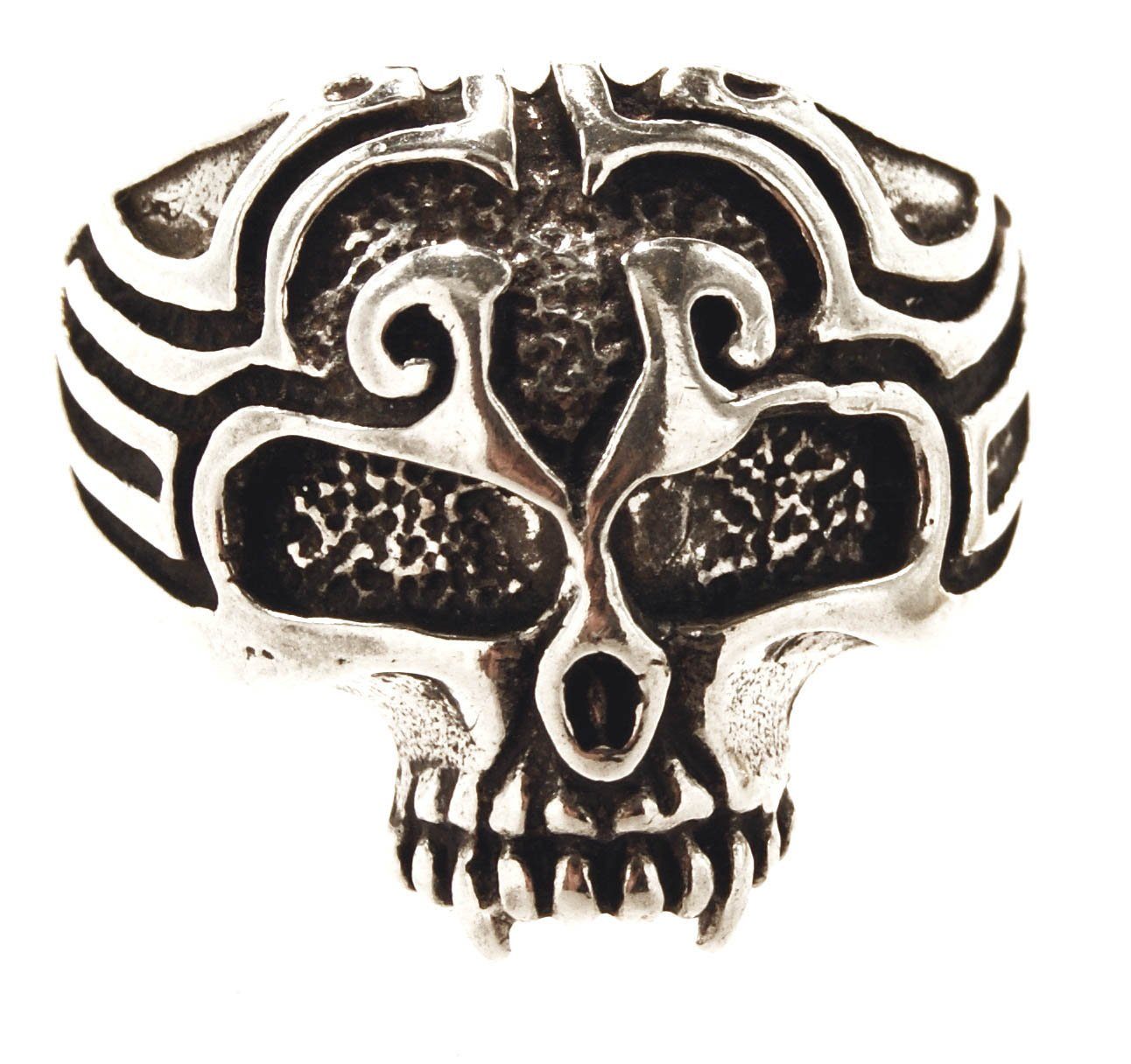 Kiss of Totenkopf, Leather - 54-74 (tk6) Silber Silberring Ring Gr
