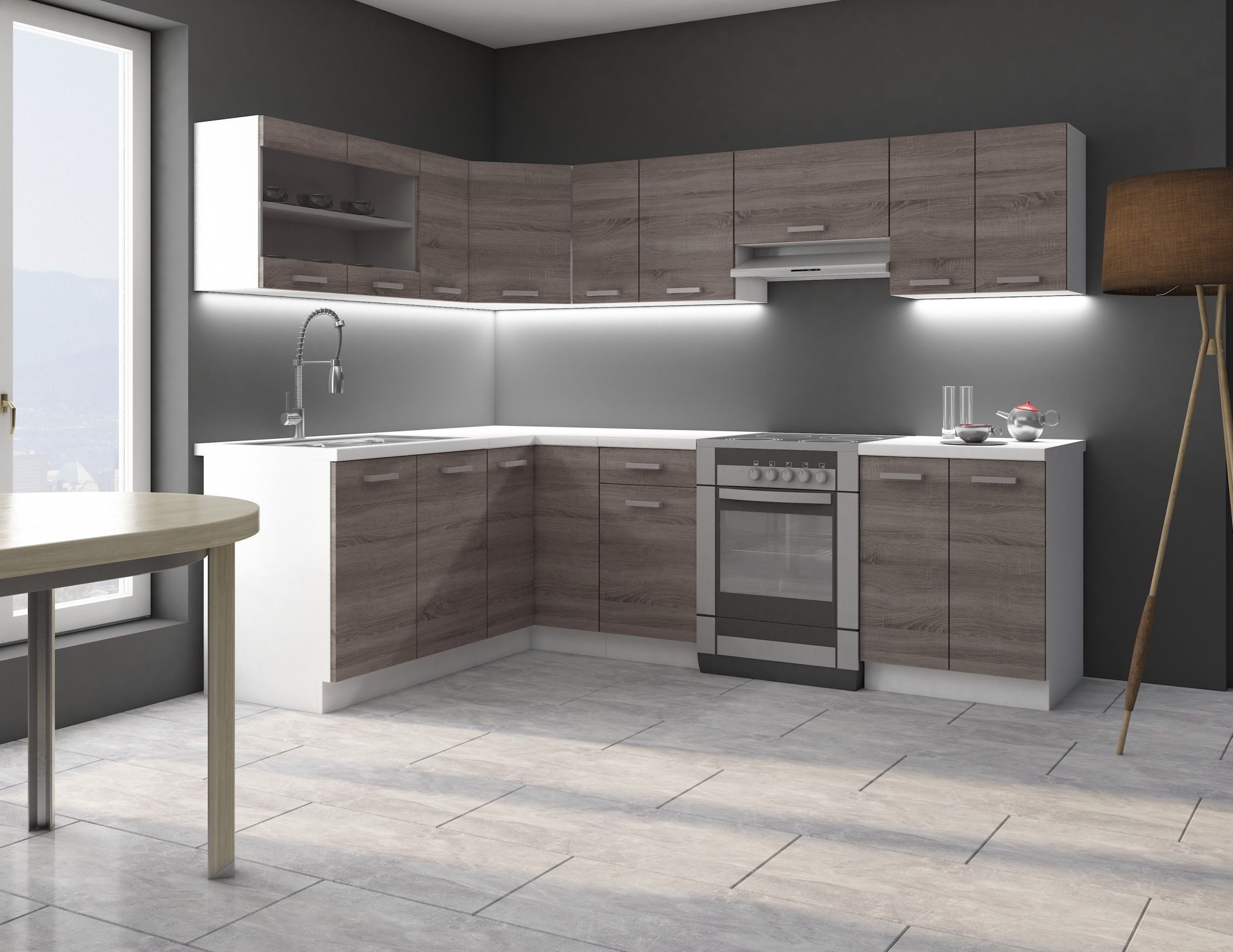 Küchen-Preisbombe Winkelküche Dave 170x250 cm Küche Küchenzeile Küchenblock günstig online kaufen