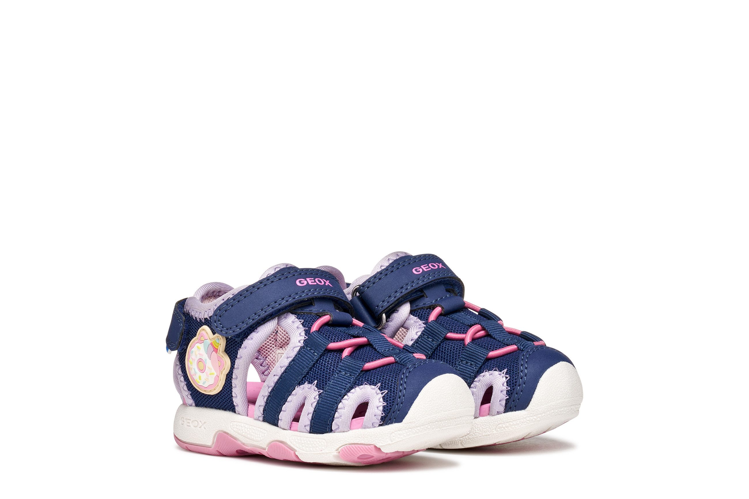 Geox B SANDAL MULTY GIRL Lauflernschuh Babyschuh, Sommerschuh, Klettschuh, Größenschablone zum Download