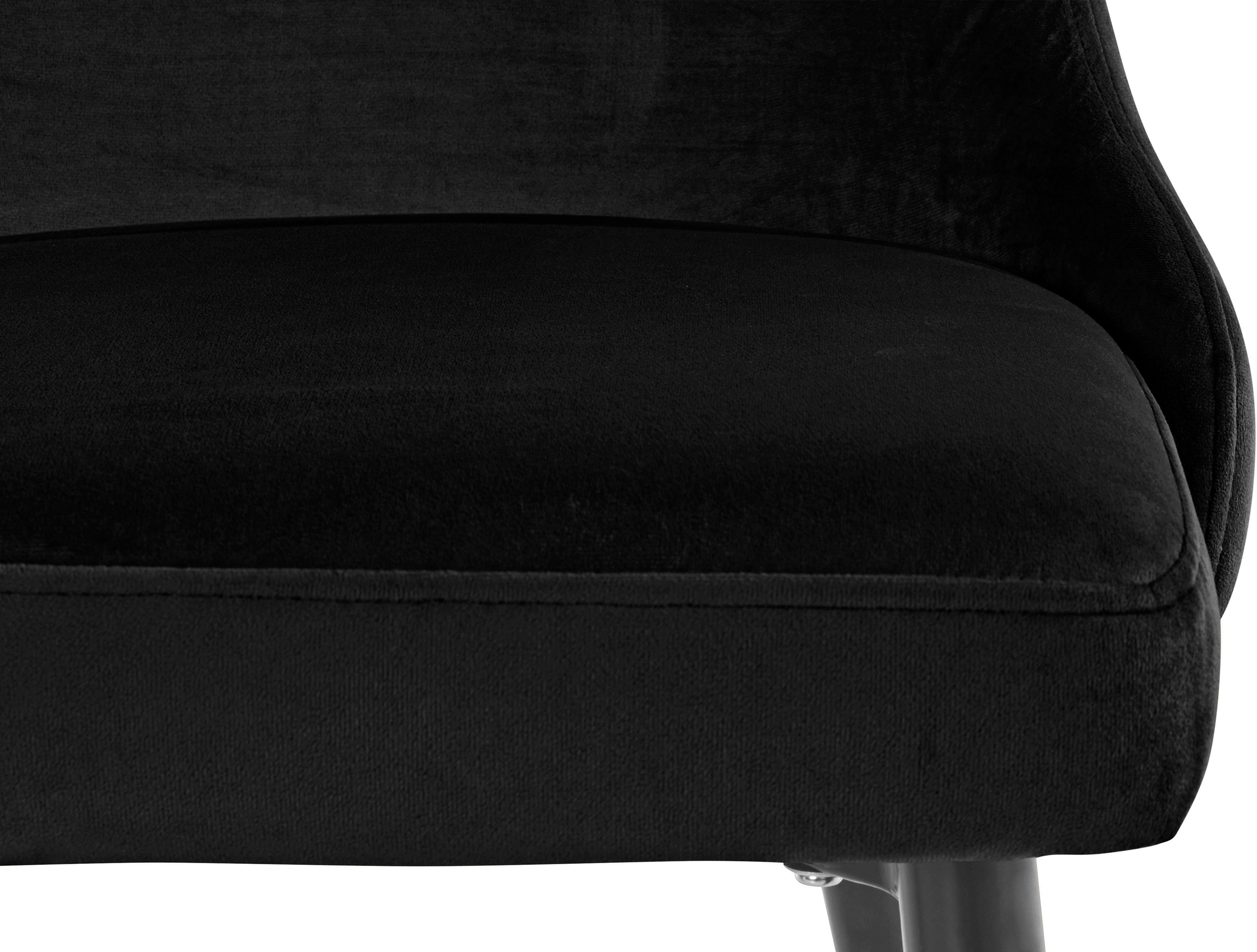 Leonique Esszimmerstuhl Sitzhöhe schwarz 49 | und Knöpfe im an Lonessa schwarz/golden Set, der 2er cm (2 St), Rückenseite; Steppung