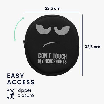 kwmobile Kopfhörer-Schutzhülle Hülle für Logitech H390 Neopren Tasche, Case für Headset aus Neopren Stoff Don't touch my Headphones Design
