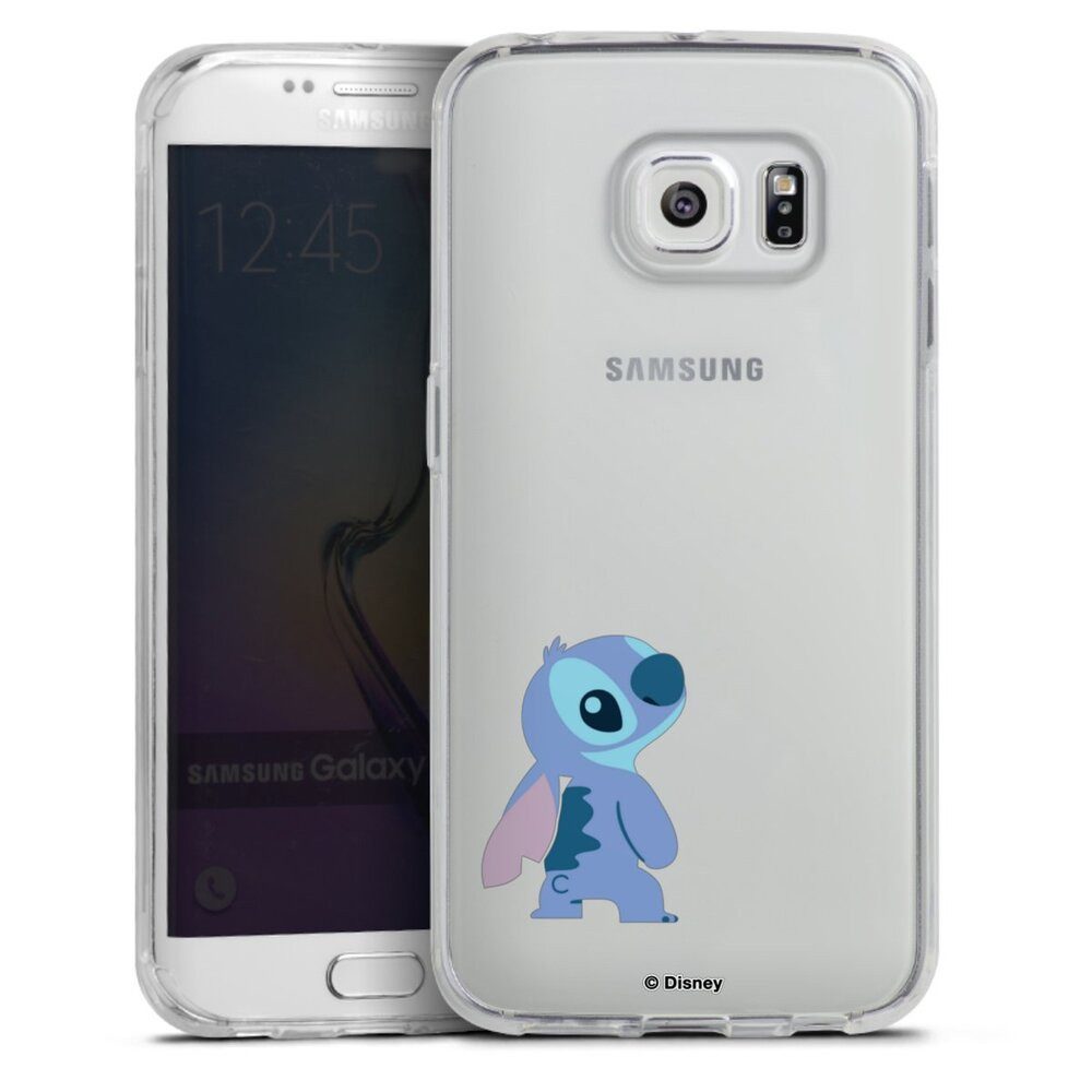 DeinDesign Handyhülle Lilo & Stitch Fanartikel Disney Stitch Smiling, Samsung Galaxy S6 Edge Silikon Hülle Bumper Case Handy Schutzhülle
