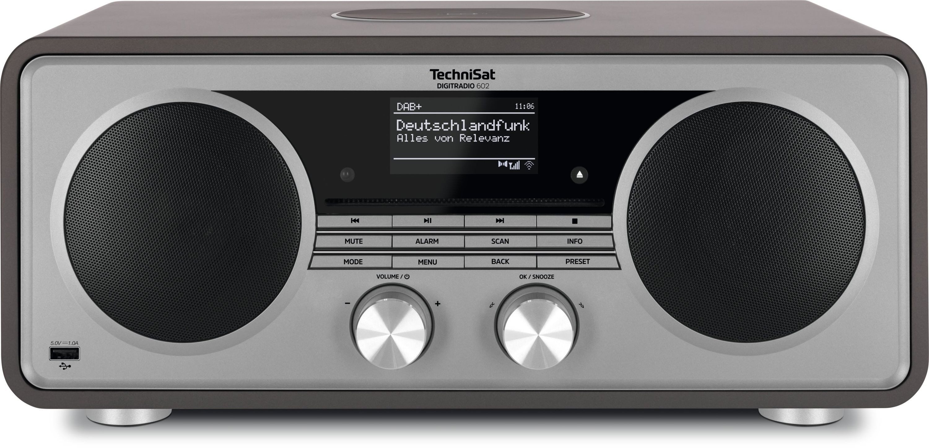 TechniSat DIGITRADIO 602 Internet-Radio (Digitalradio (DAB), Internetradio, FM-Tuner mit RDS, 70 W, CD, Bluetooth, App-Steuerung, Wireless Charging, WLAN, Fernbedienung)