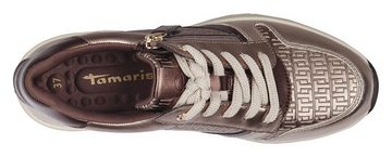 Tamaris Sneaker mit trendigen Metallic-Details, Freizeitschuh, Halbschuh, Schnürschuh