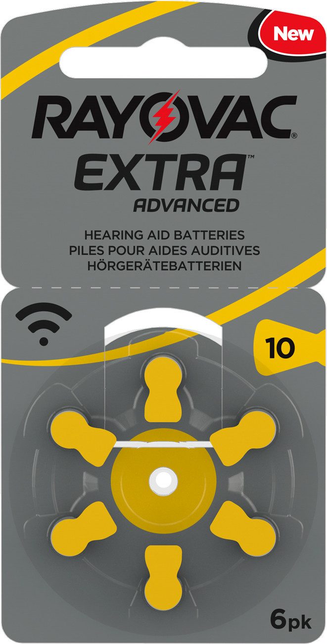 RAYOVAC RAYOVAC R10AE Extra Advanced Typ 10 (im 6er Pack) Hörgeräte-Batterien Knopfzelle